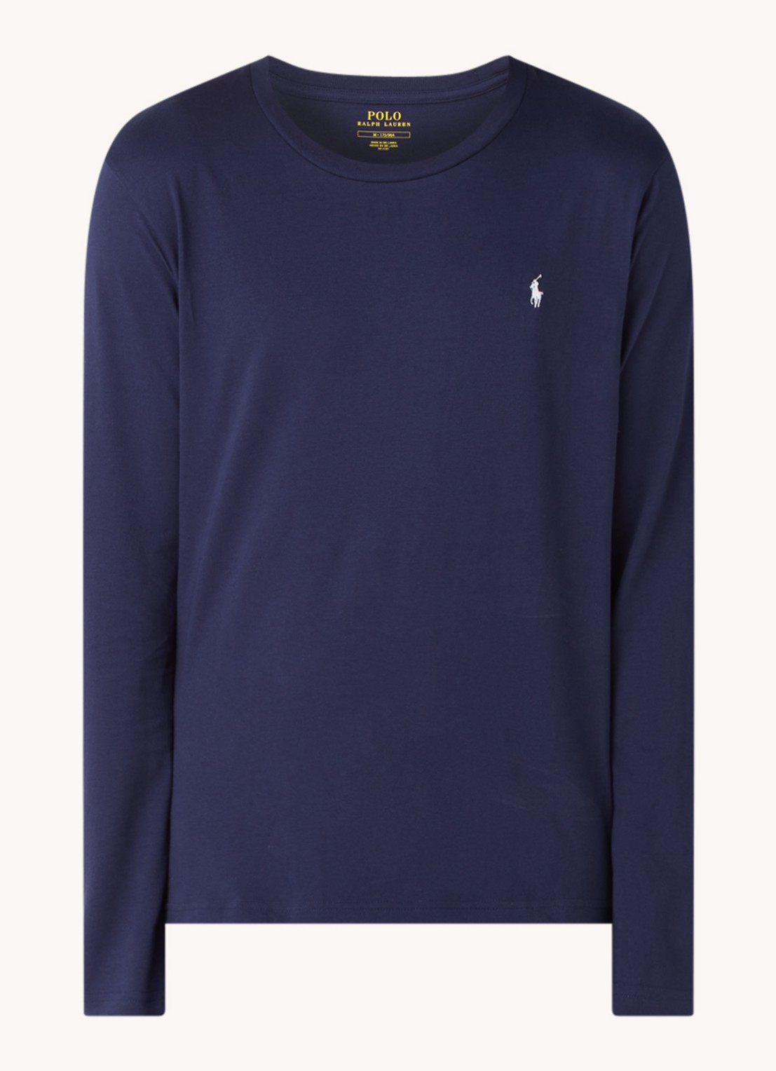 Ralph Lauren Pyjamatop met logo - voorkant donkerblauw