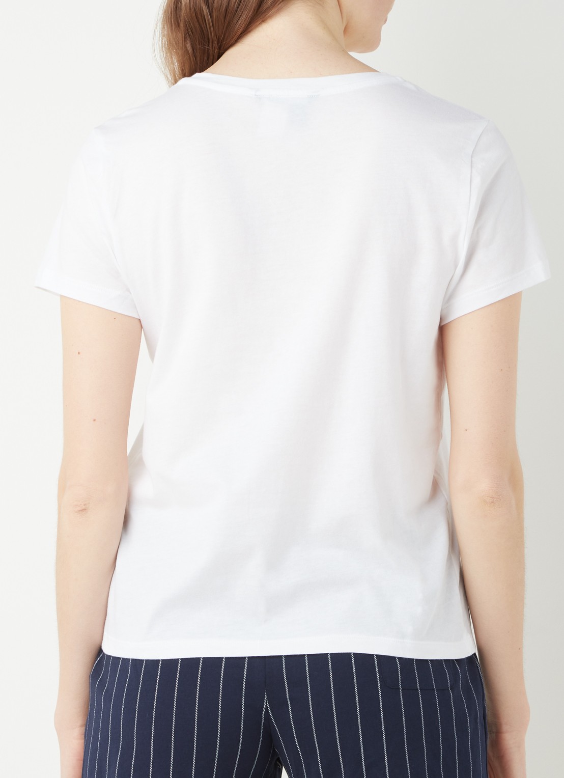 Ralph Lauren Pyjamatop met logoborduring - achterkant wit