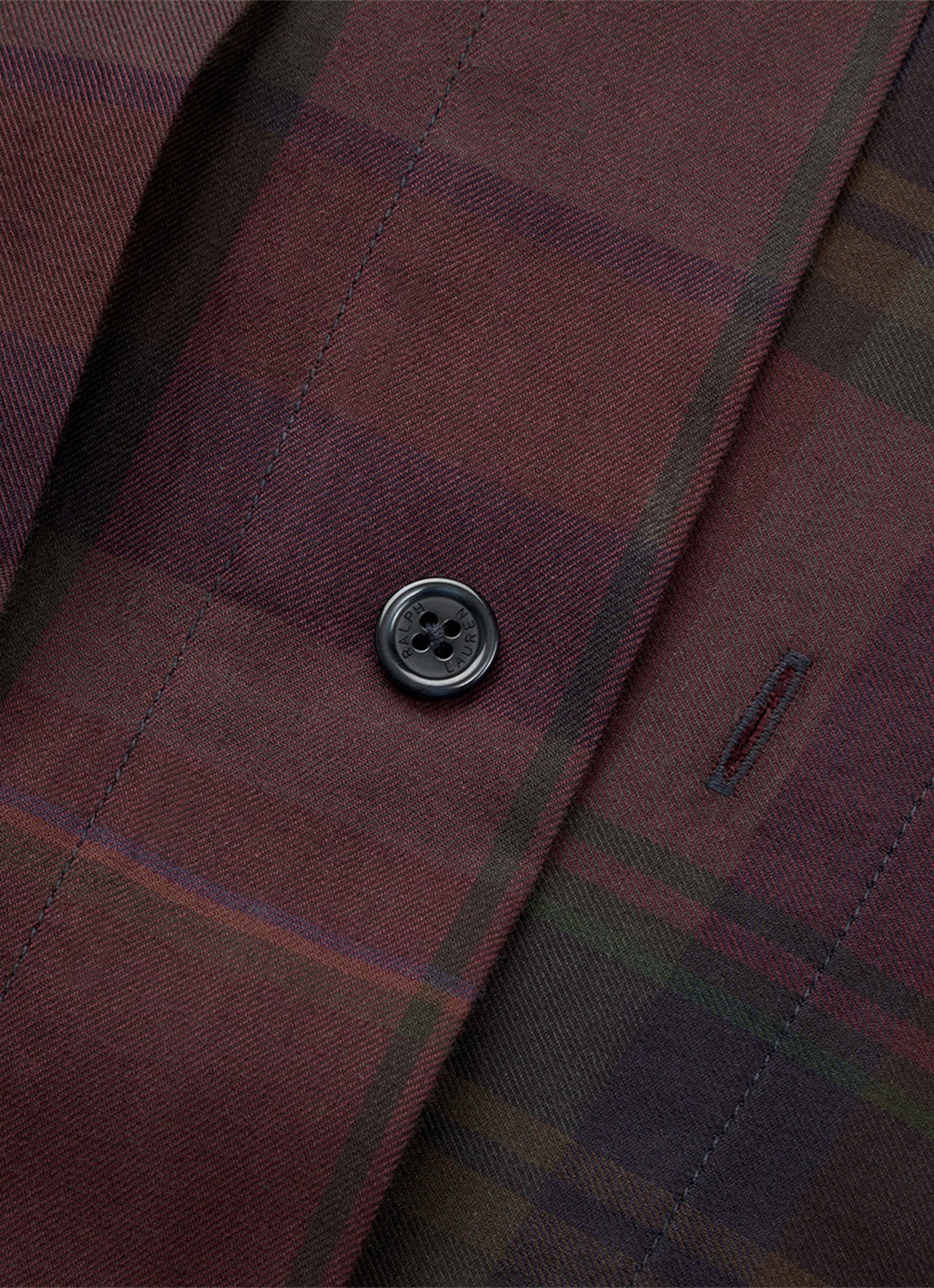 Ralph Lauren Quinn dekbedovertrek - exclusief kussenslopen - detail aubergine