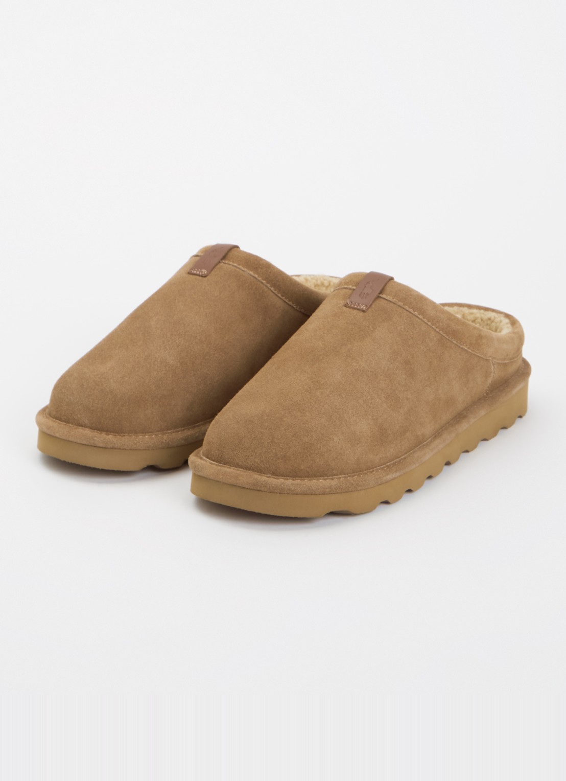Ralph Lauren Reade clog van suède  - detail bruin