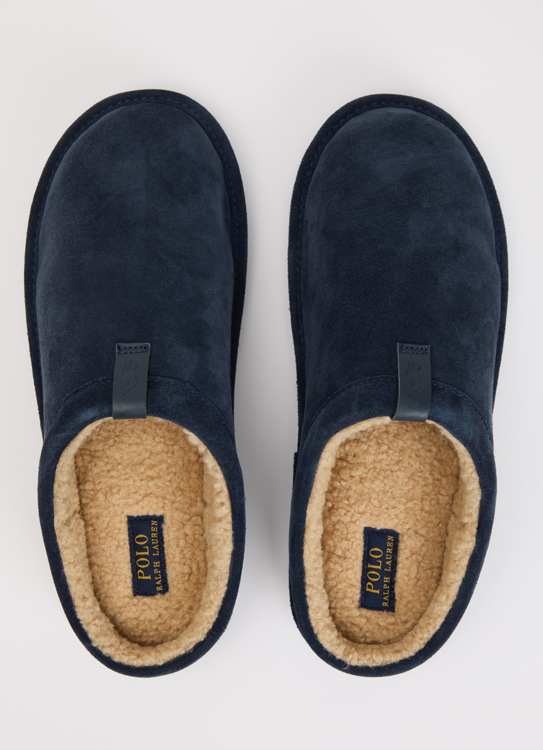Ralph Lauren Reade clog van suède  - detail 4 donkerblauw
