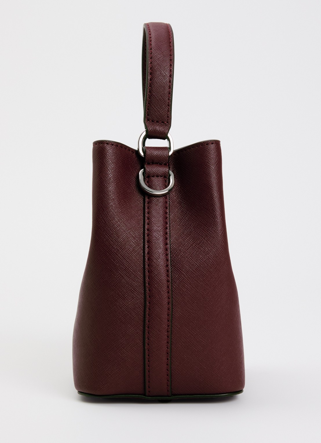 Ralph Lauren Reese Small handtas van leer met afneembare schouderriem - detail 2 bordeauxrood
