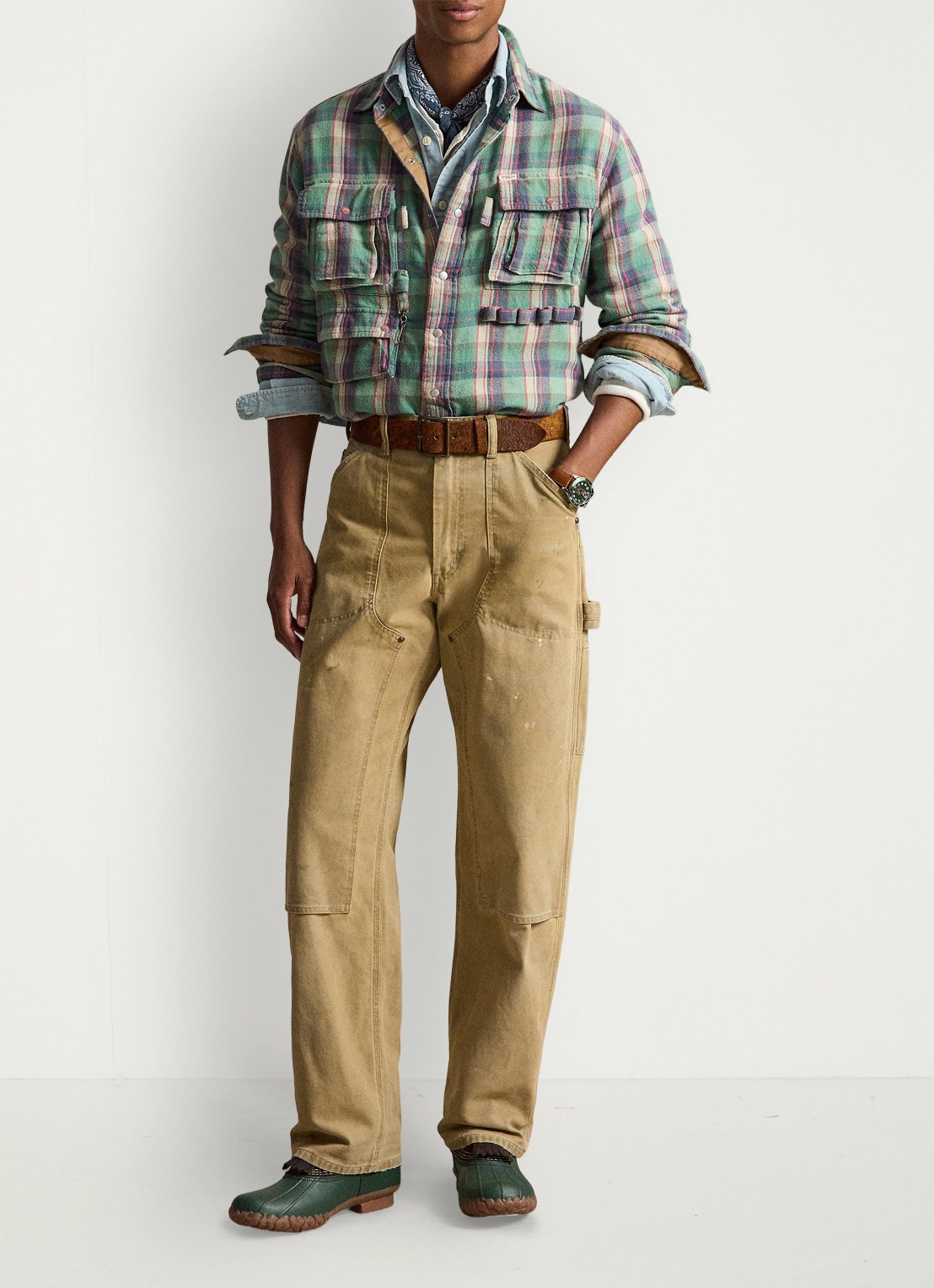 Ralph Lauren Regent custom fit overhemd met streepprint - detail 2 7339 green pink multi / groen