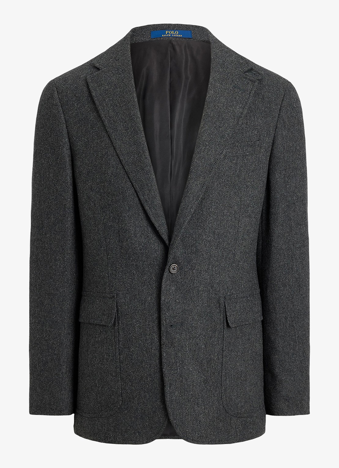 Ralph Lauren Regular fit colbert in wolblend met klepzakken - voorkant 4 charcoal / antraciet