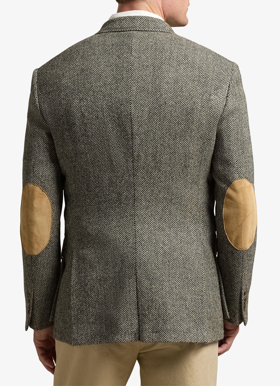 Ralph Lauren Regular fit colbert met klepzakken - achterkant 4 black and cream / zwart