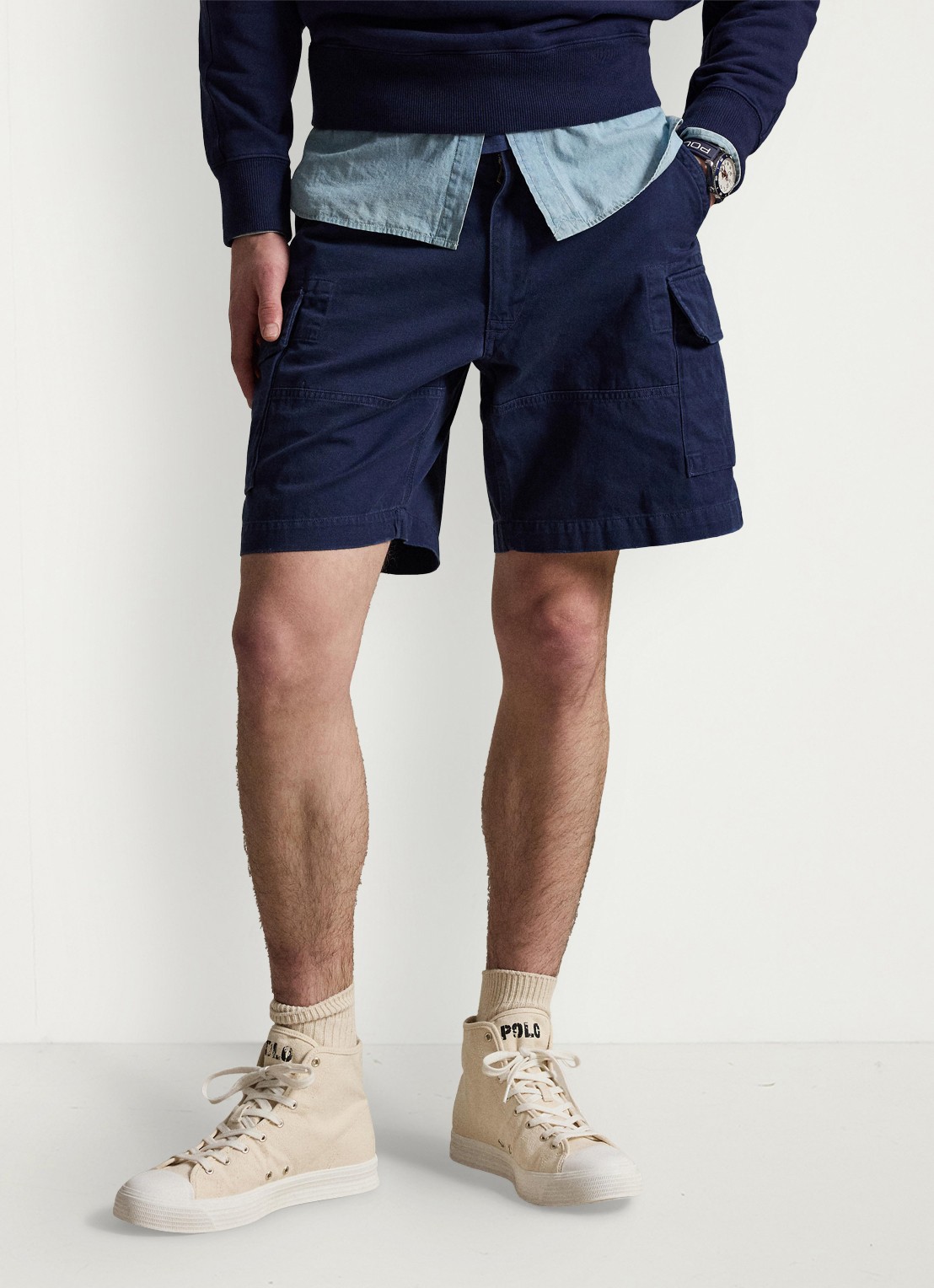 Ralph Lauren Regular fit korte cargobroek - detail 4 newport navy