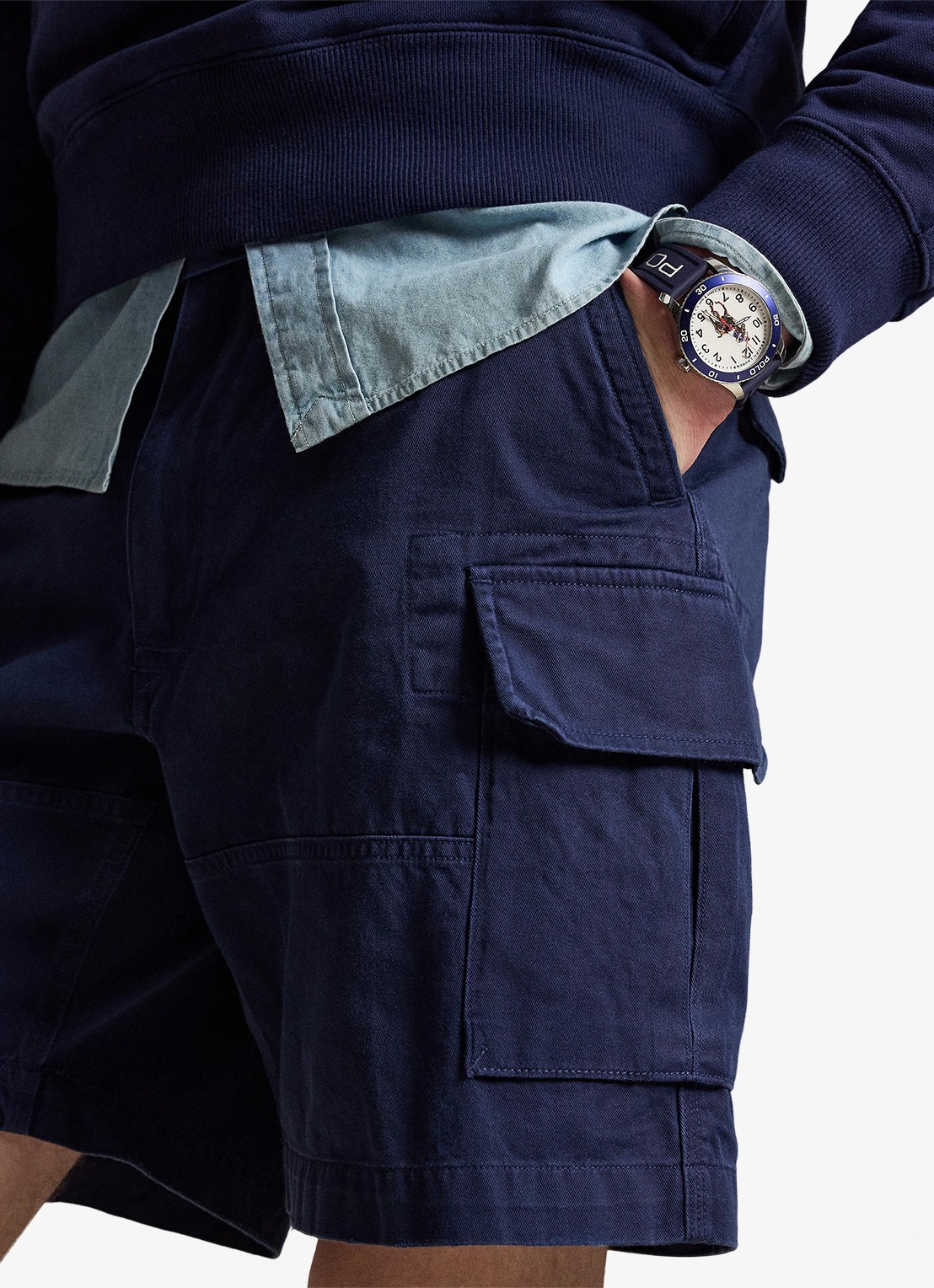 Ralph Lauren Regular fit korte cargobroek - detail 5 newport navy