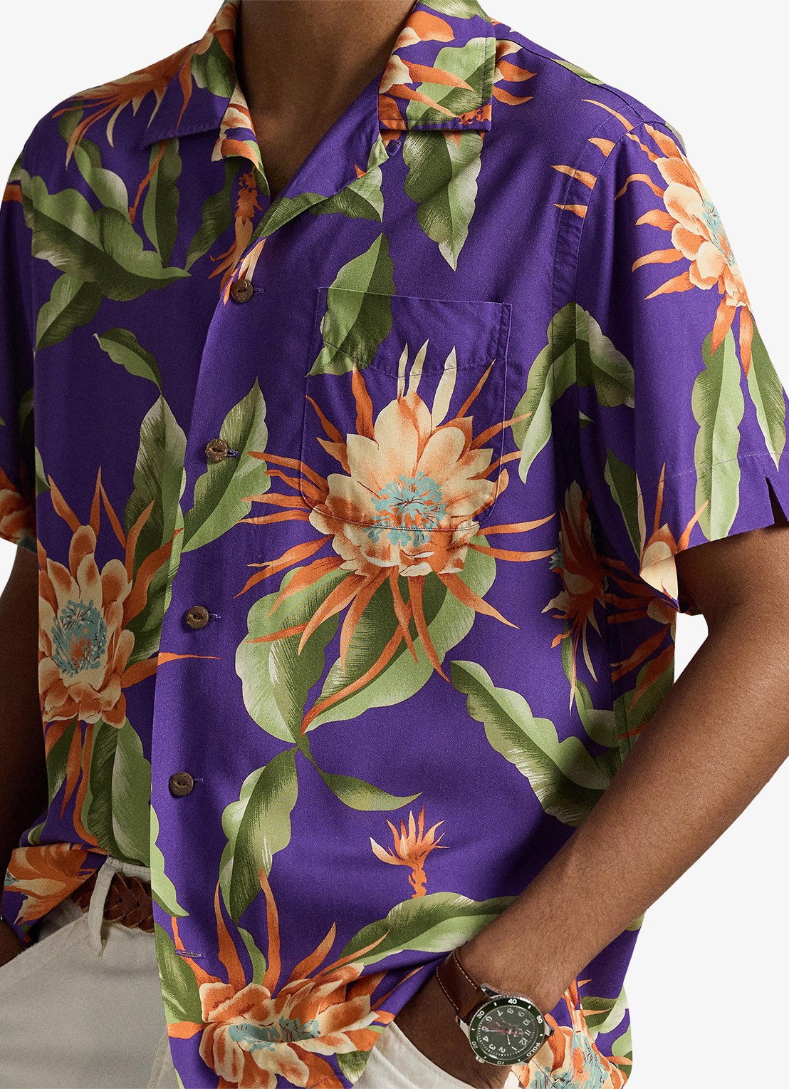 Ralph Lauren Regular fit overhemd met bloemenprint - detail 2 purple south floral
