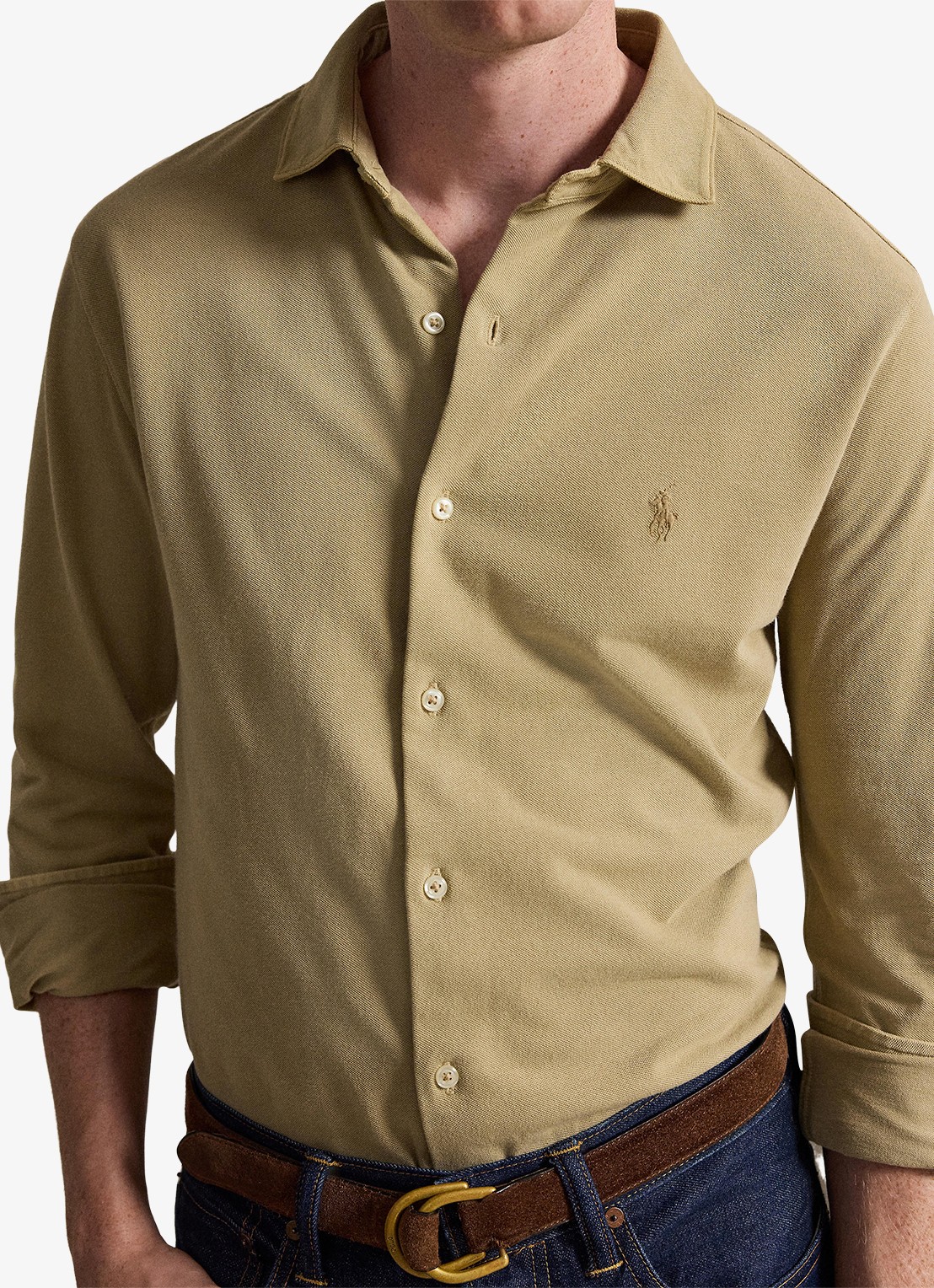 Ralph Lauren Regular fit overhemd met logo - detail 3 rl khaki / khaki