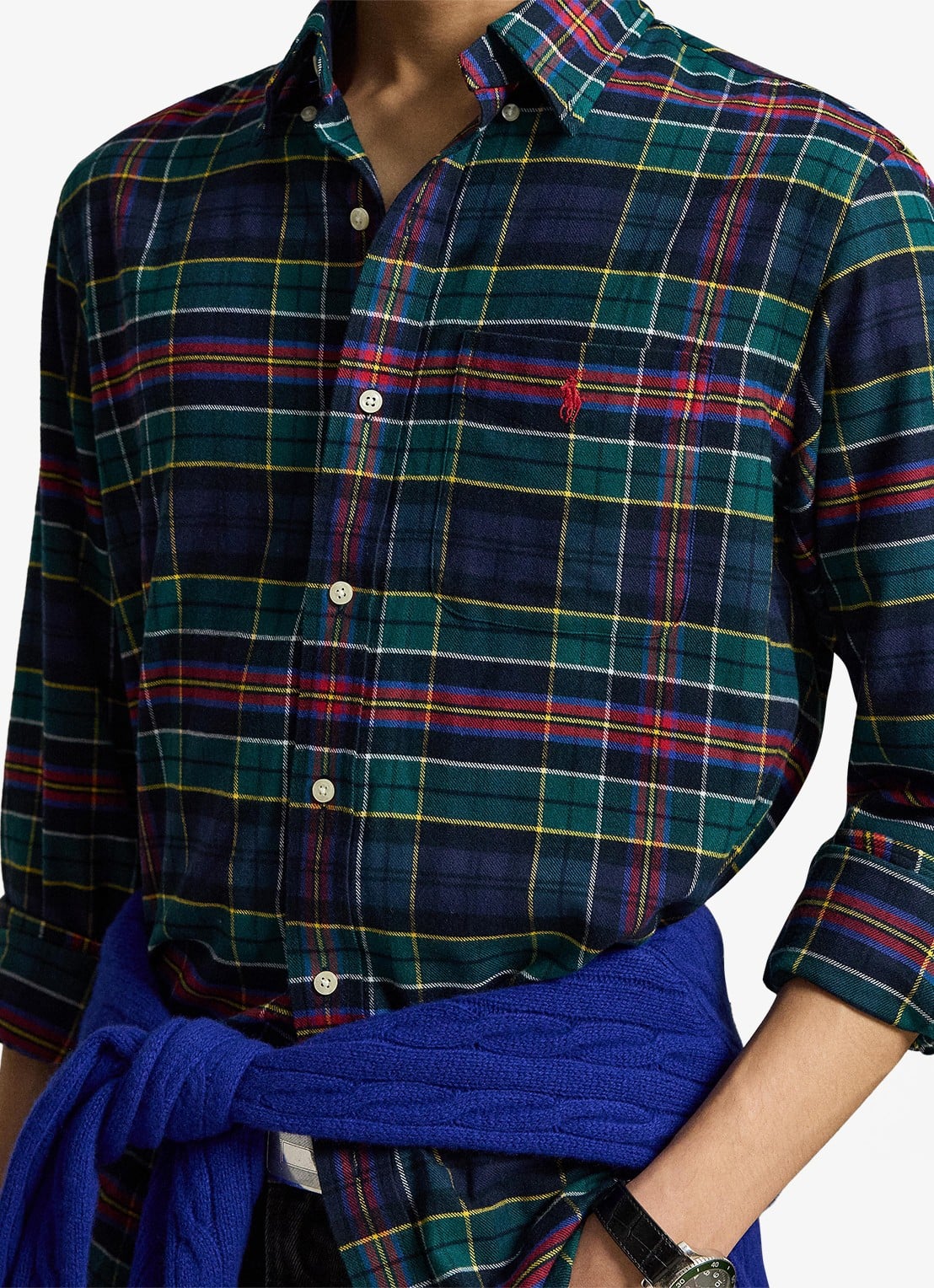 Ralph Lauren Regular fit overhemd met logo - detail 4 donkergroen
