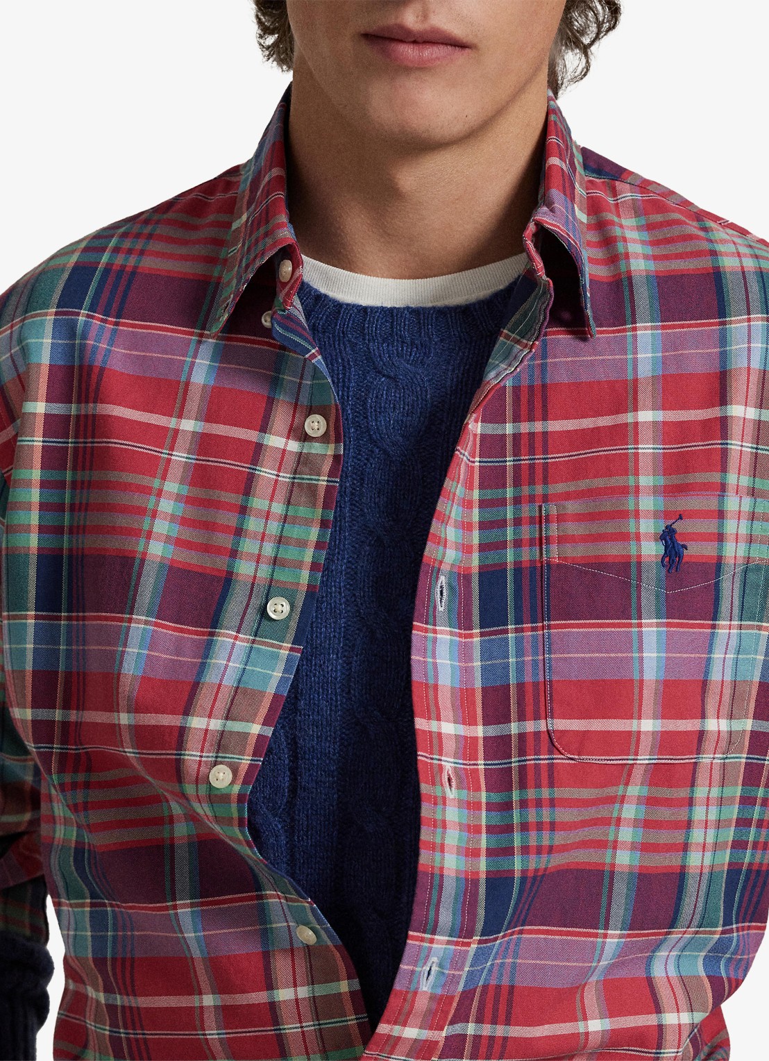 Ralph Lauren Regular fit overhemd met logoborduring - detail 2 rood
