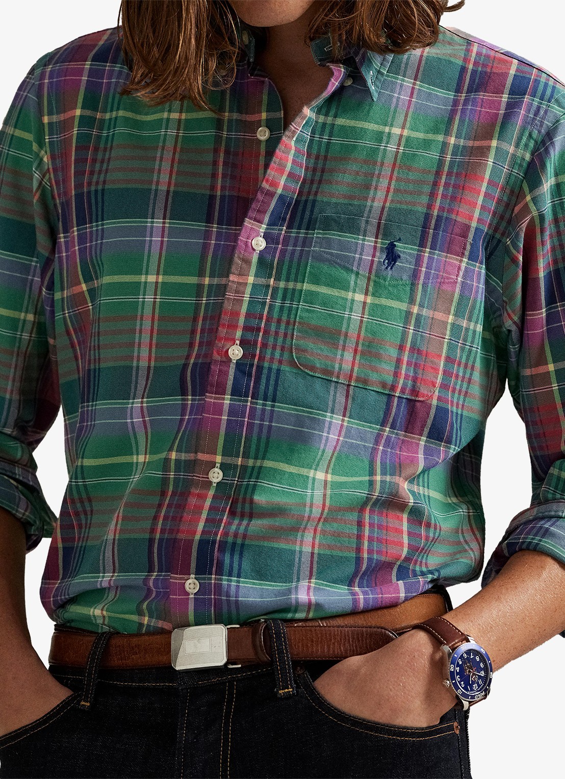 Ralph Lauren Regular fit overhemd met logoborduring - detail 2 roze