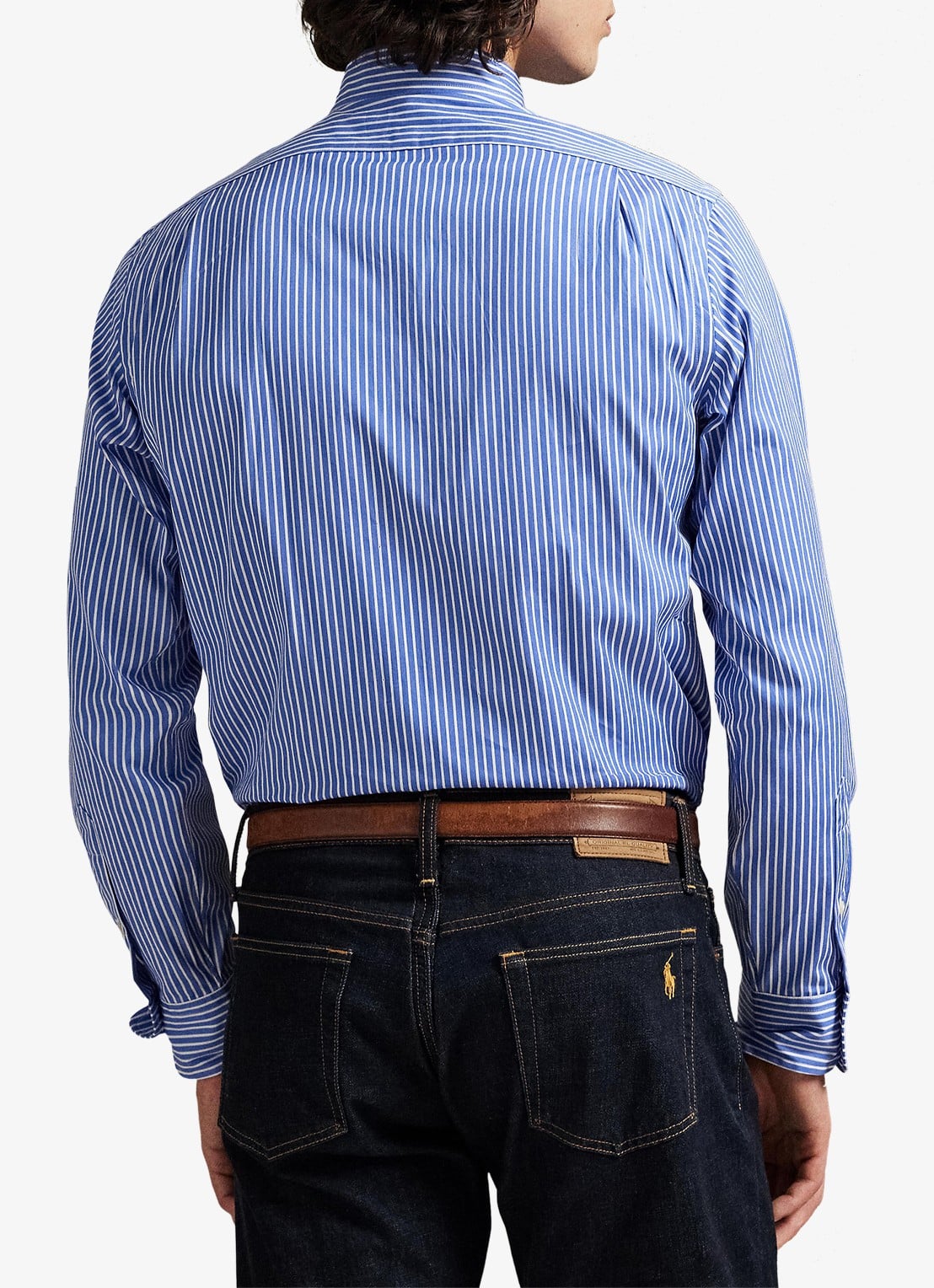 Ralph Lauren Regular fit overhemd met logoborduring - achterkant 3 blue/white / blauw