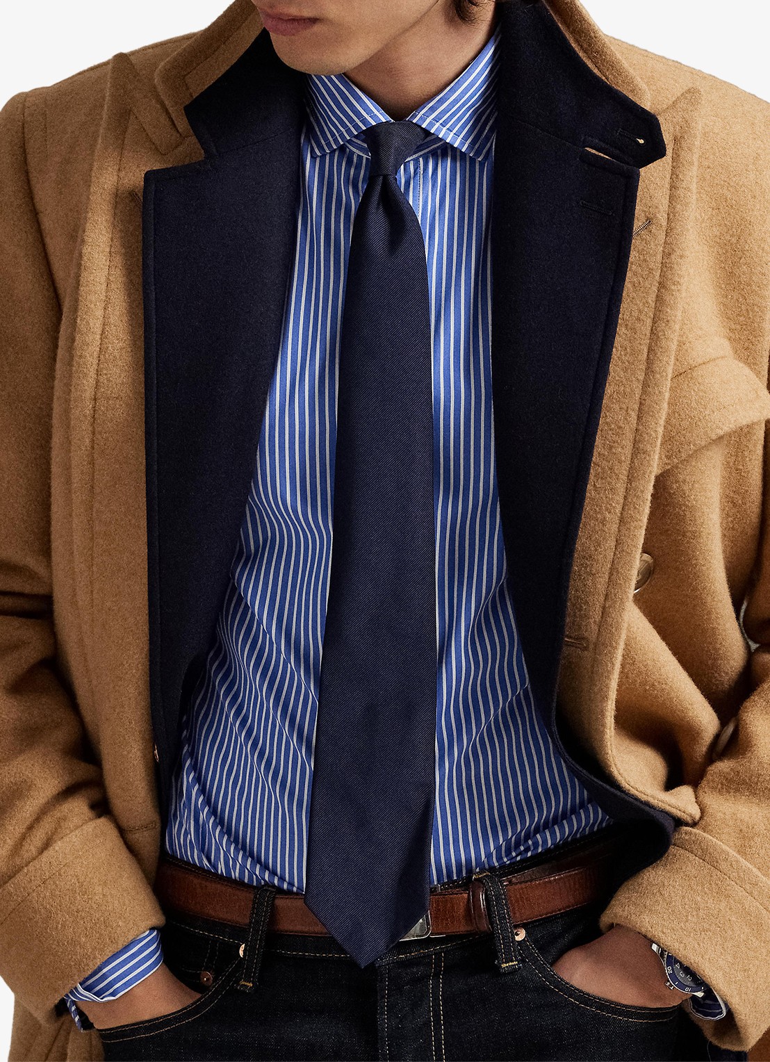 Ralph Lauren Regular fit overhemd met logoborduring - detail 5 blue/white / blauw