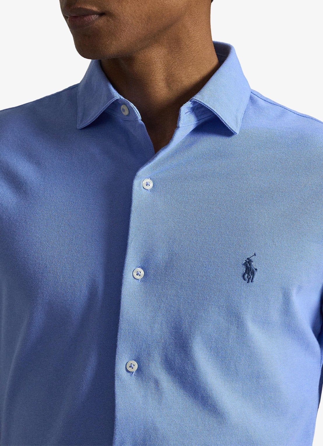 Ralph Lauren Regular fit overhemd met logoborduring - detail 3 canvas blue / blauw