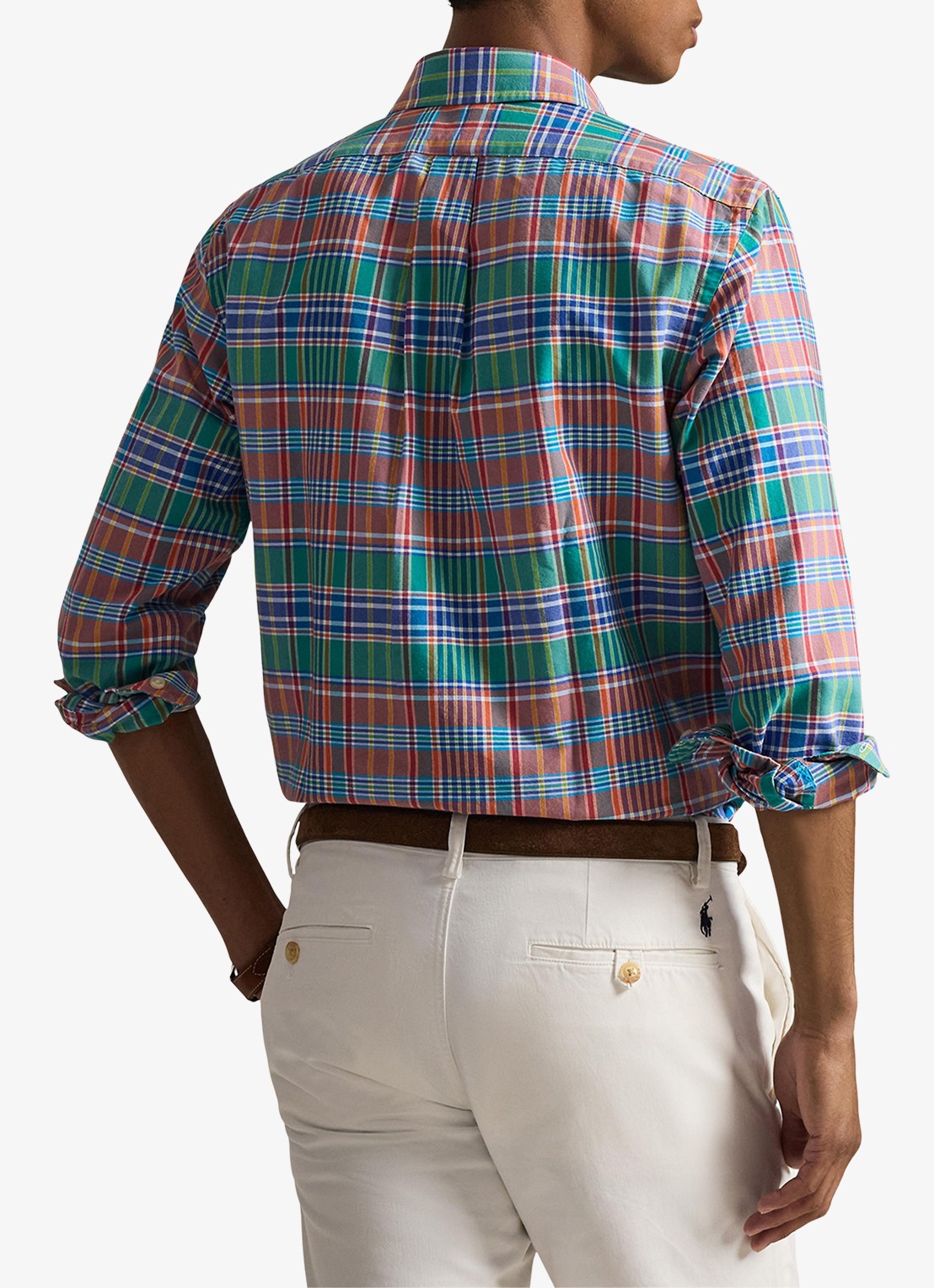 Ralph Lauren Regular fit overhemd met logoborduring - achterkant oranje