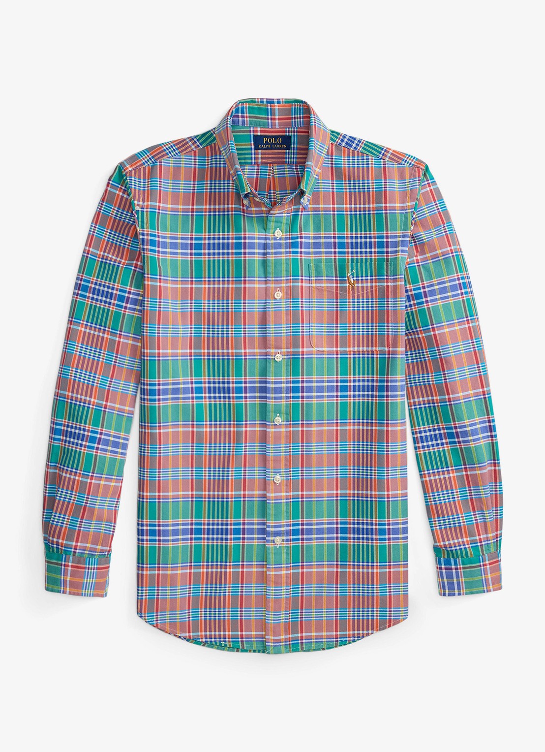 Ralph Lauren Regular fit overhemd met logoborduring - voorkant 4 oranje