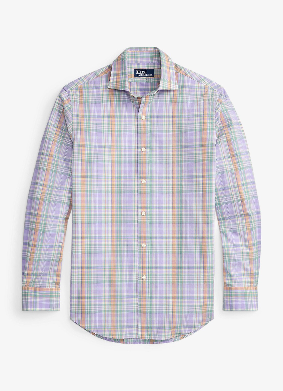 Ralph Lauren Regular fit overhemd met print - voorkant 7123b lavender orange / lavendel