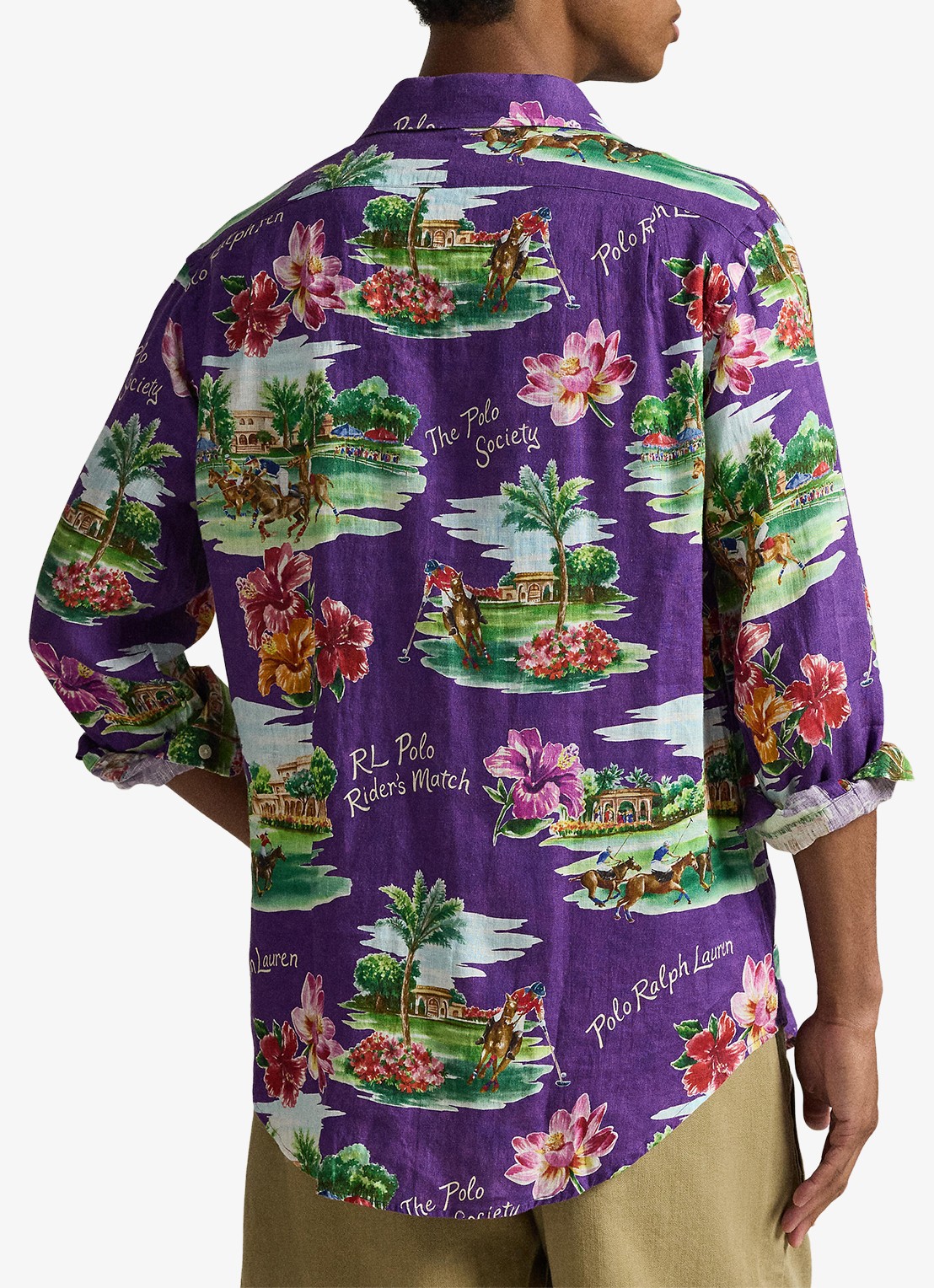 Ralph Lauren Regular fit overhemd met print - achterkant paars