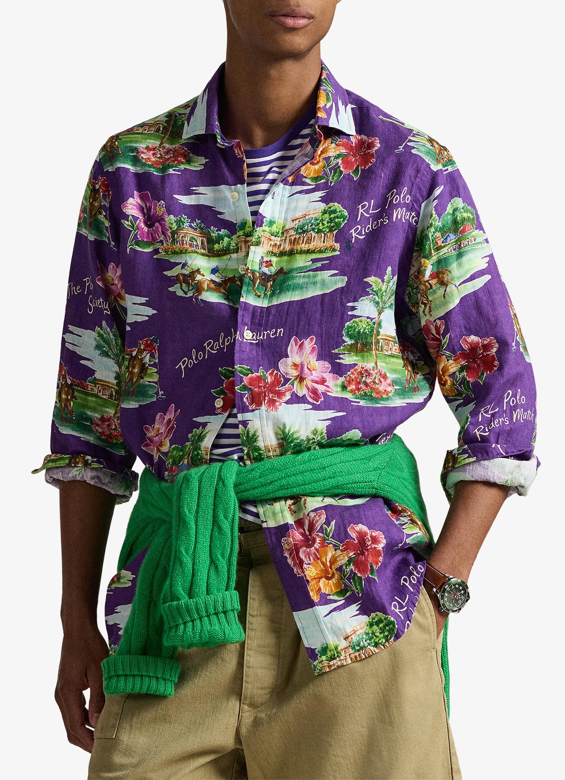Ralph Lauren Regular fit overhemd met print - detail 2 paars