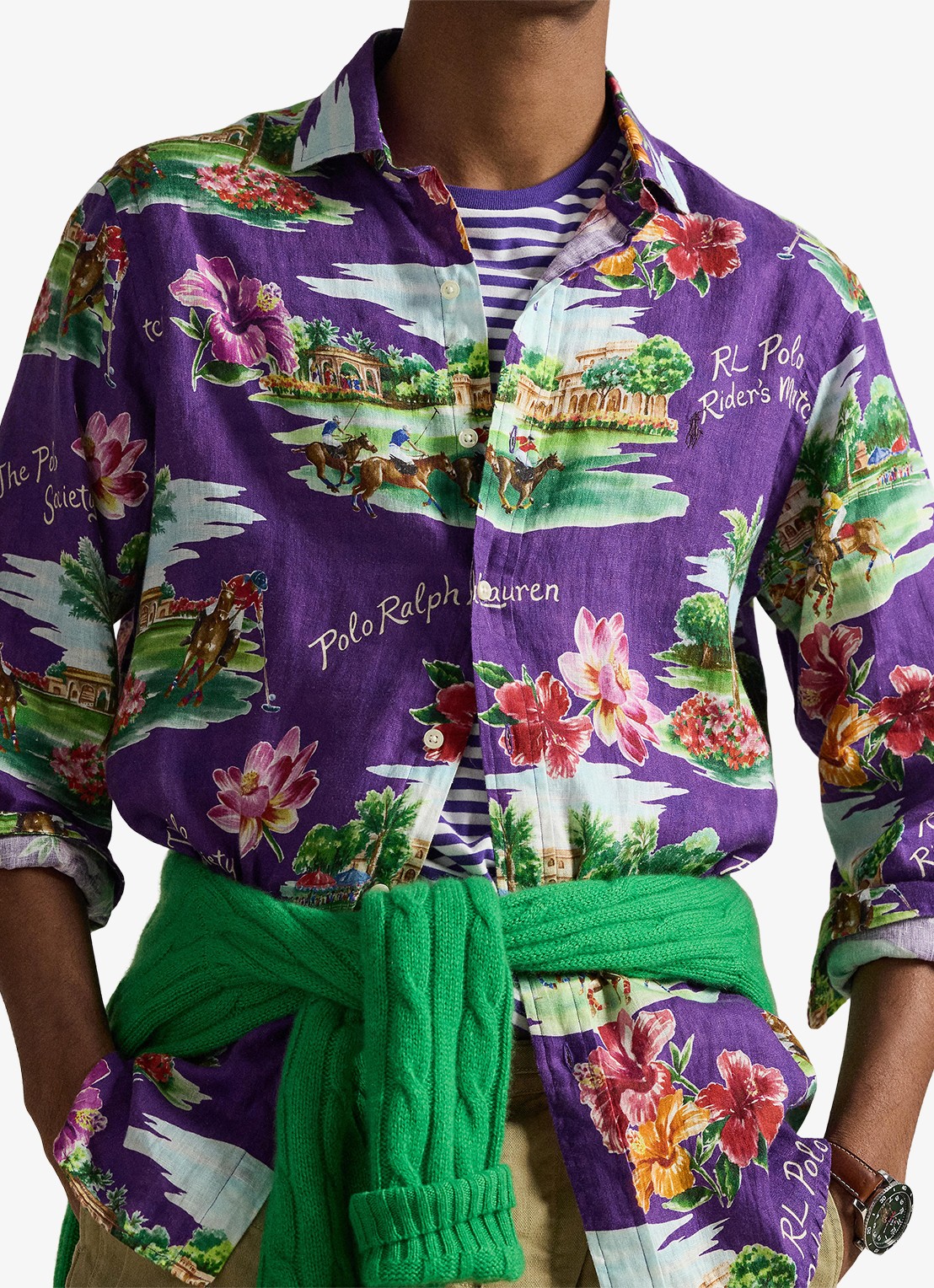 Ralph Lauren Regular fit overhemd met print - detail 3 paars
