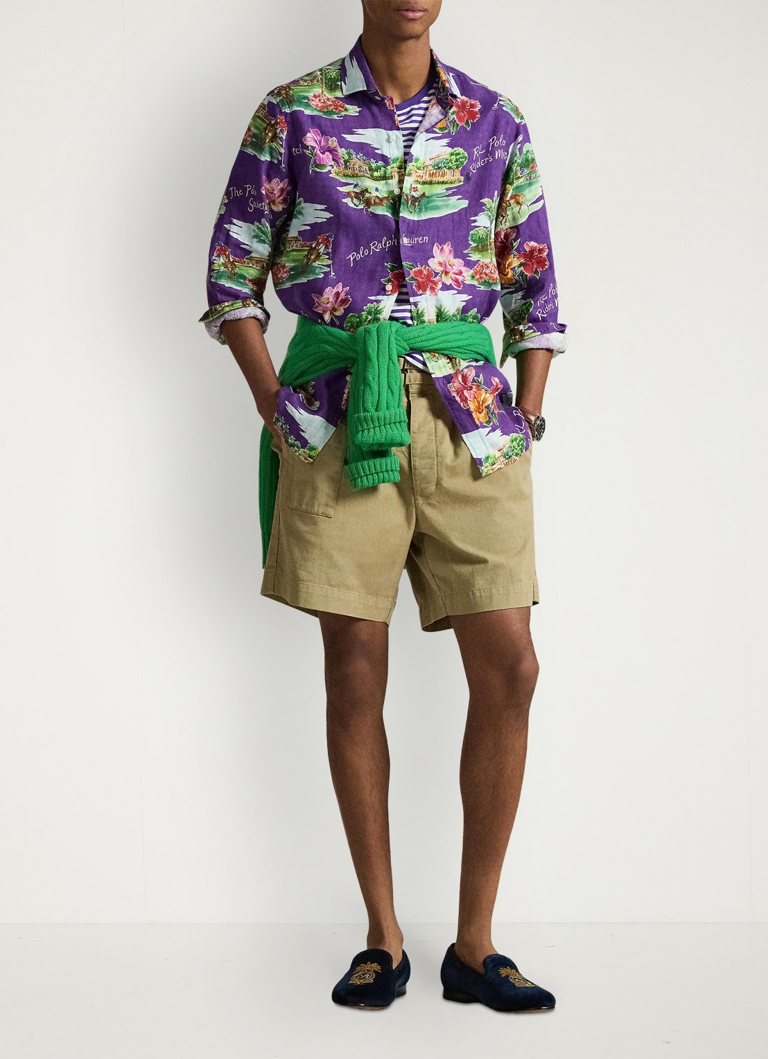 Ralph Lauren Regular fit overhemd met print - voorkant 6 paars