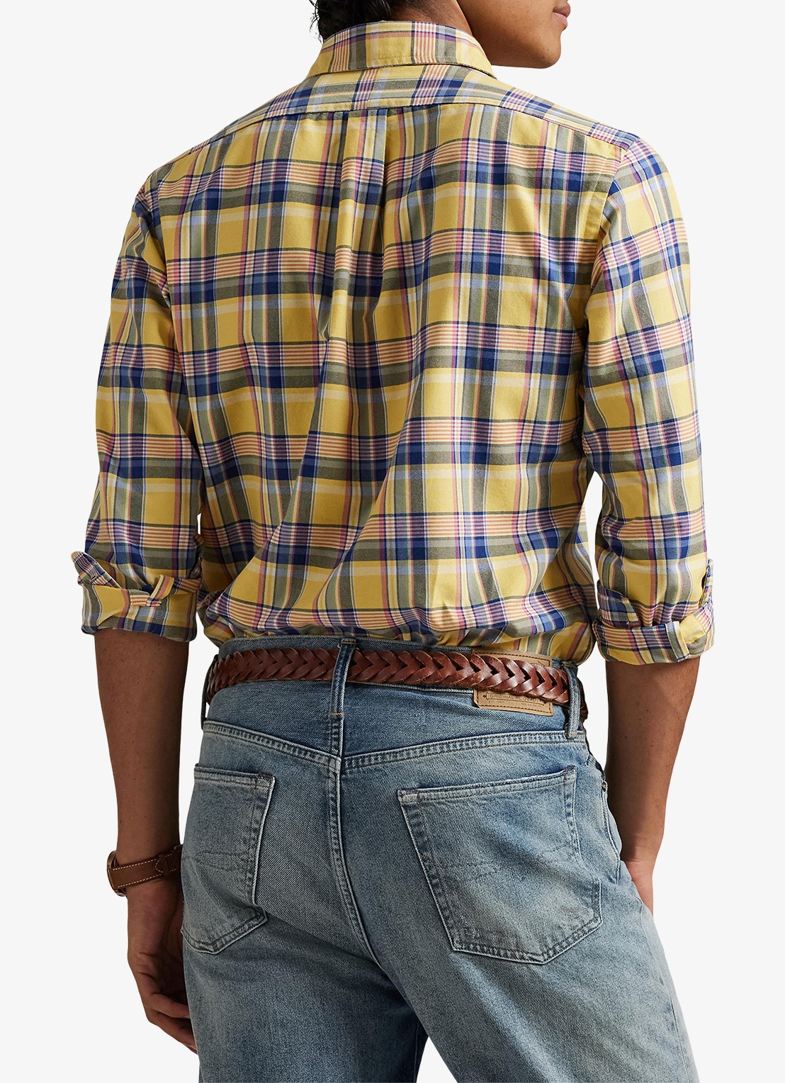 Ralph Lauren Regular fit overhemd met ruitdessin en logoborduring - achterkant 5 geel