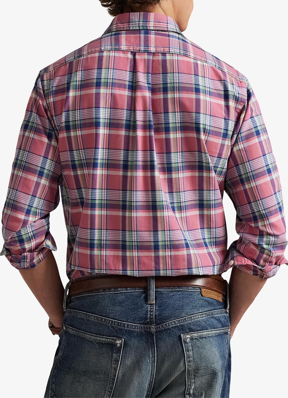 Ralph Lauren Regular fit overhemd met ruitdessin en logoborduring - achterkant 3 roze