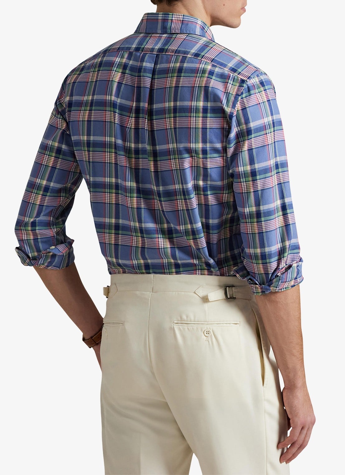Ralph Lauren Regular fit overhemd met ruitdessin en logoborduring - achterkant 5 blauw