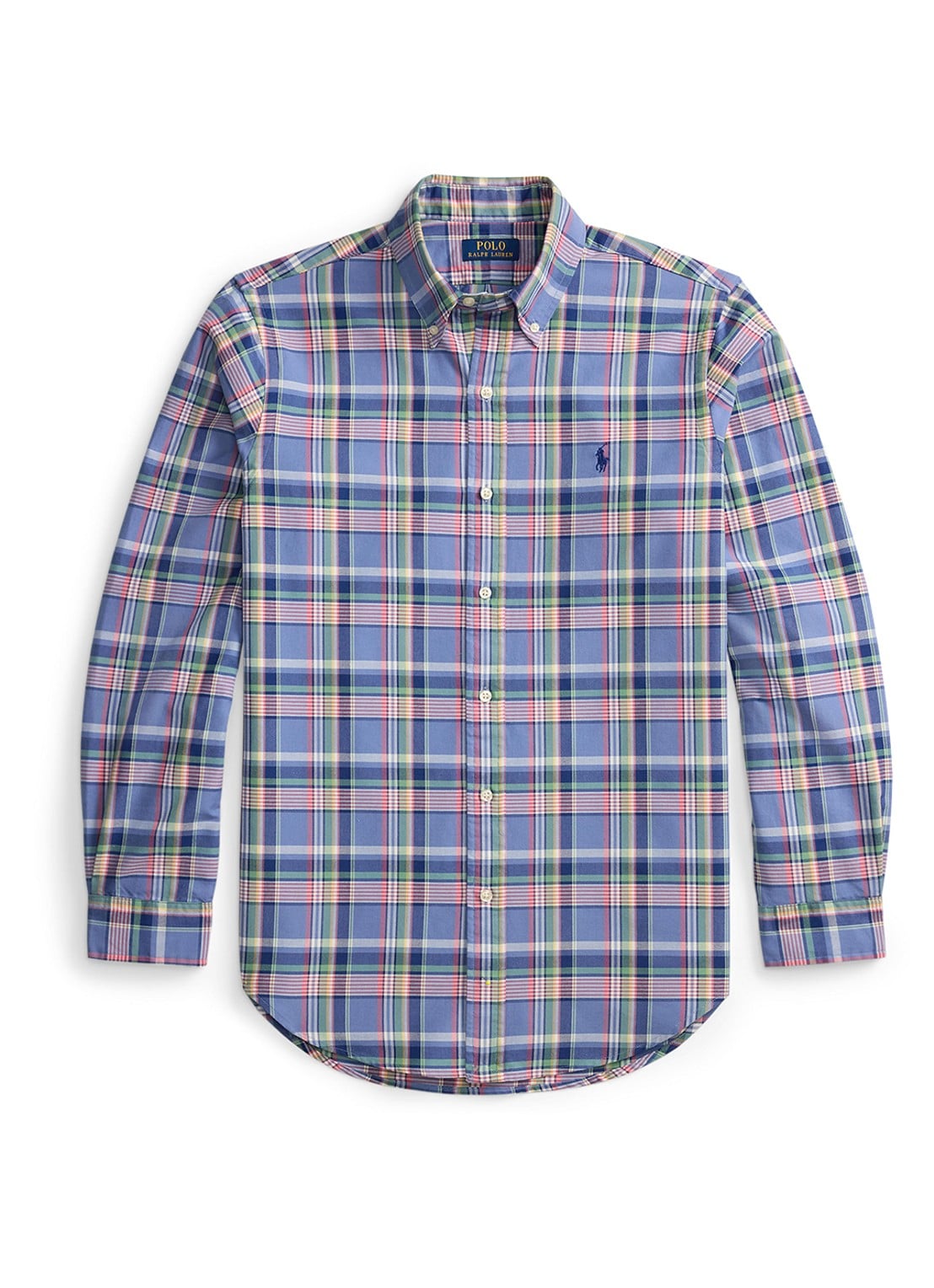 Ralph Lauren Regular fit overhemd met ruitdessin en logoborduring - voorkant 3 blauw