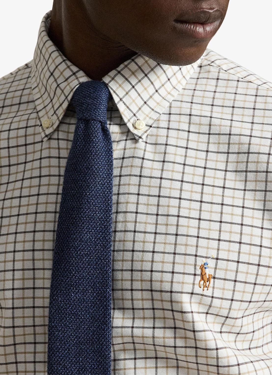 Ralph Lauren Regular fit overhemd met ruitdessin en logoborduring - detail 4 bruin