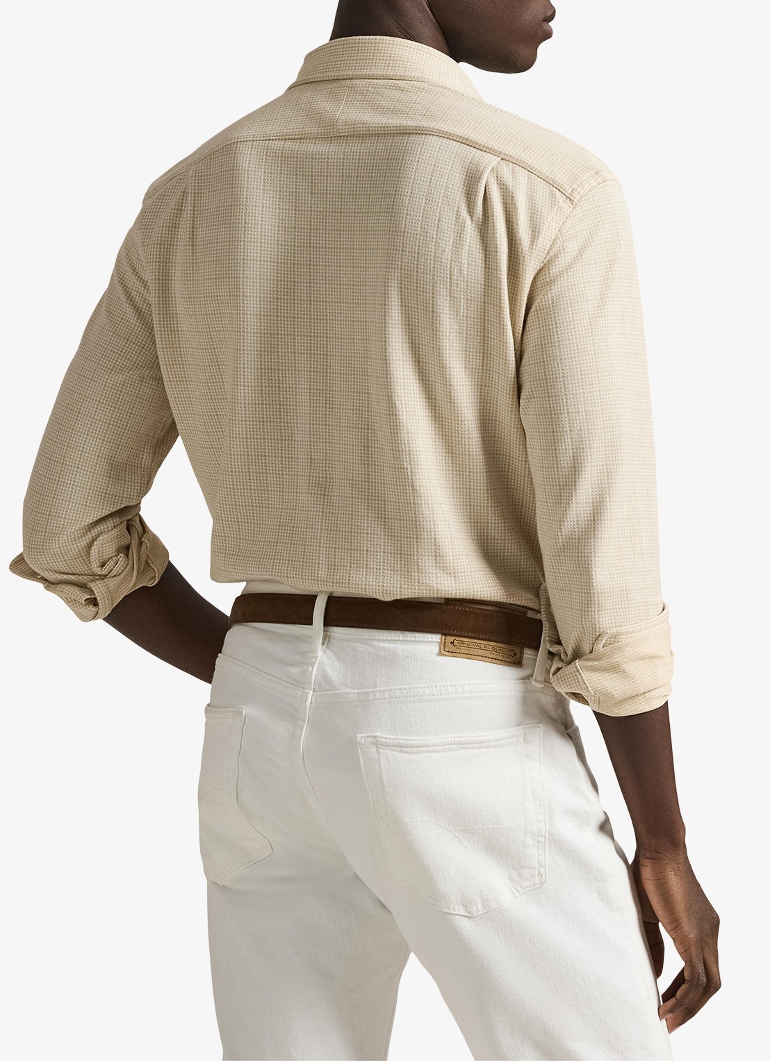 Ralph Lauren Regular fit overhemd met ruitdessin - achterkant 5 glen plaid-sand dune/white-zypl