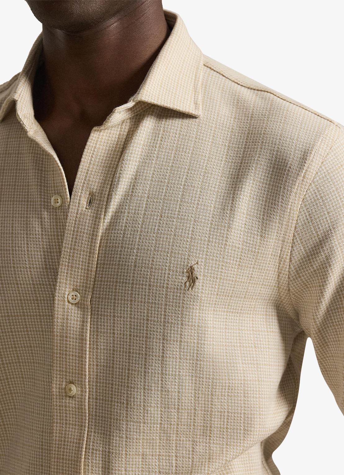 Ralph Lauren Regular fit overhemd met ruitdessin - detail 4 glen plaid-sand dune/white-zypl