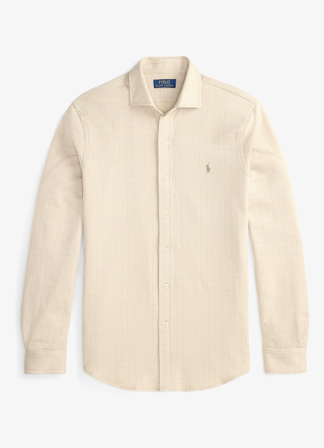 Ralph Lauren Regular fit overhemd met ruitdessin - voorkant glen plaid-sand dune/white-zypl