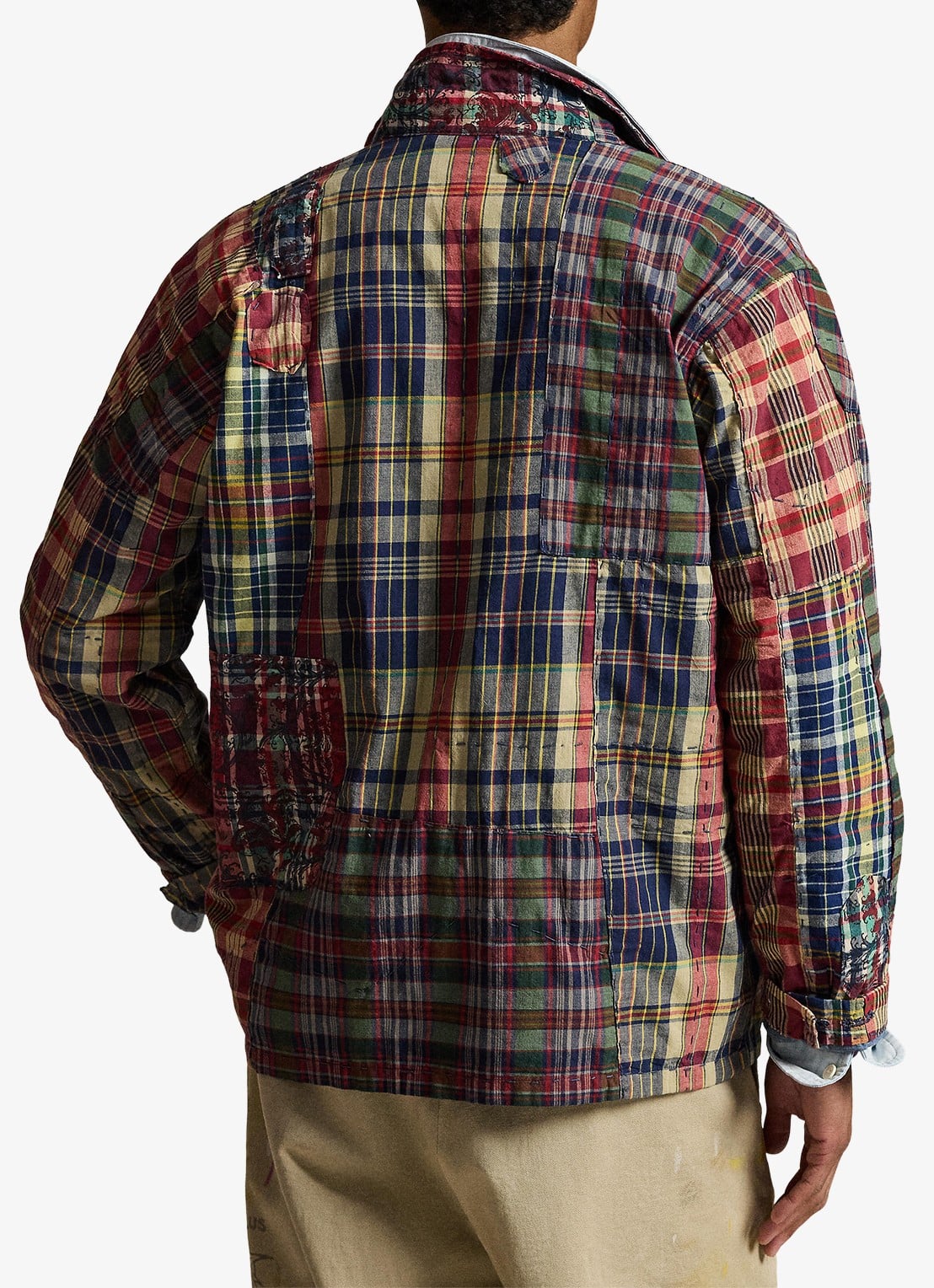 Ralph Lauren Regular fit overhemd met ruitdessin - achterkant 5 madras piecing / rood