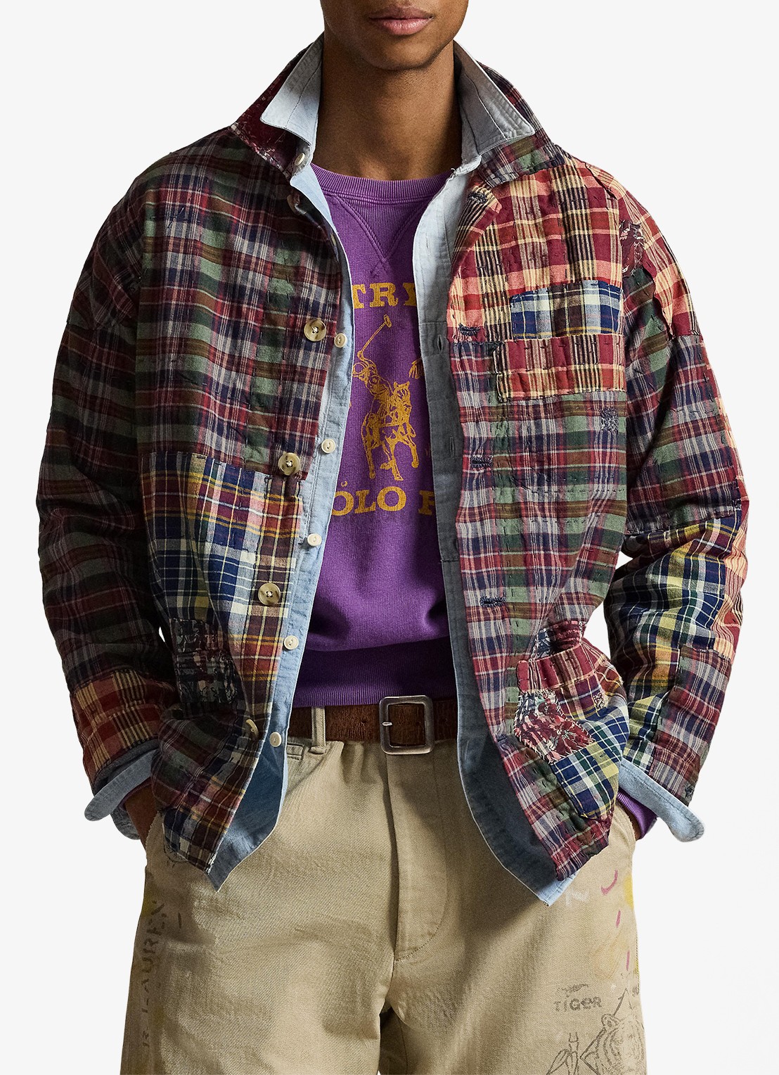 Ralph Lauren Regular fit overhemd met ruitdessin - detail madras piecing / rood