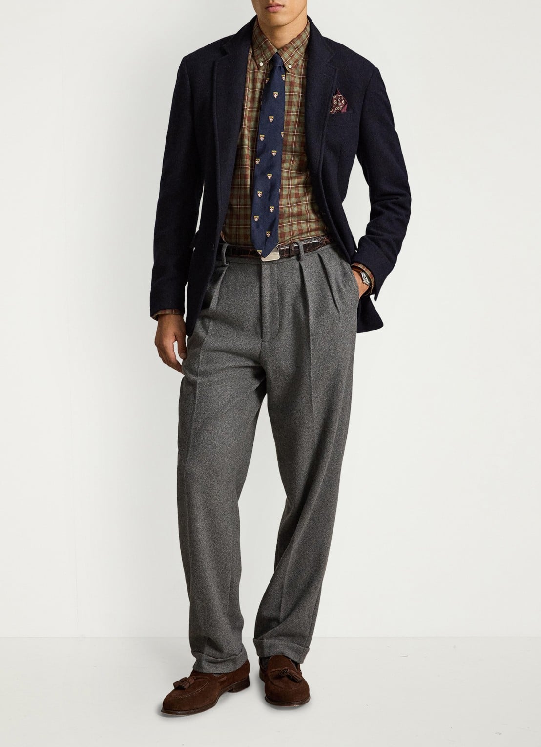 Ralph Lauren Regular fit overhemd met ruitdessin - detail 7368 brown turquoise multi / bruin