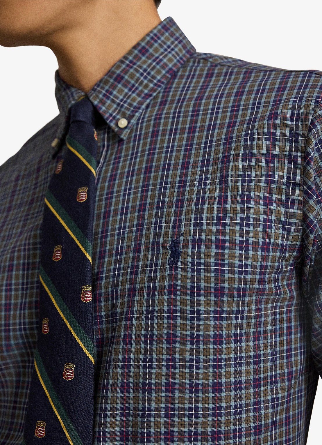 Ralph Lauren Regular fit overhemd met ruitdessin - detail 3 7365 blue brown multi / blauw