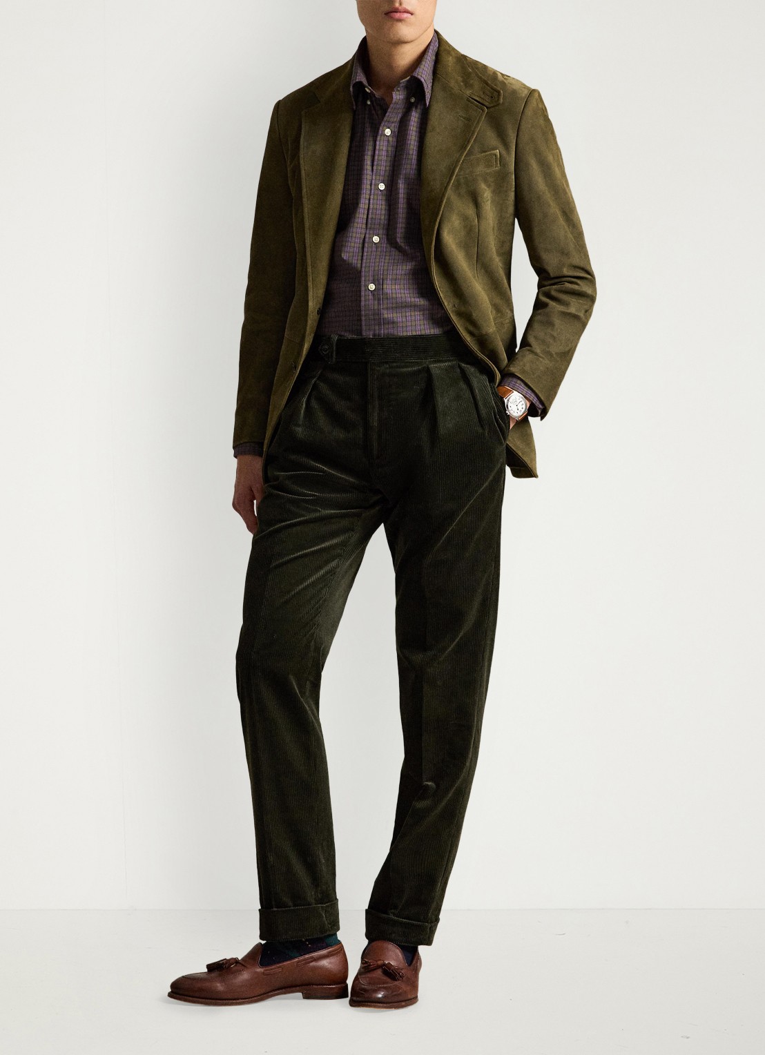 Ralph Lauren Regular fit overhemd met ruitdessin - detail 2 7364 olive lavender multi / olijfgroen