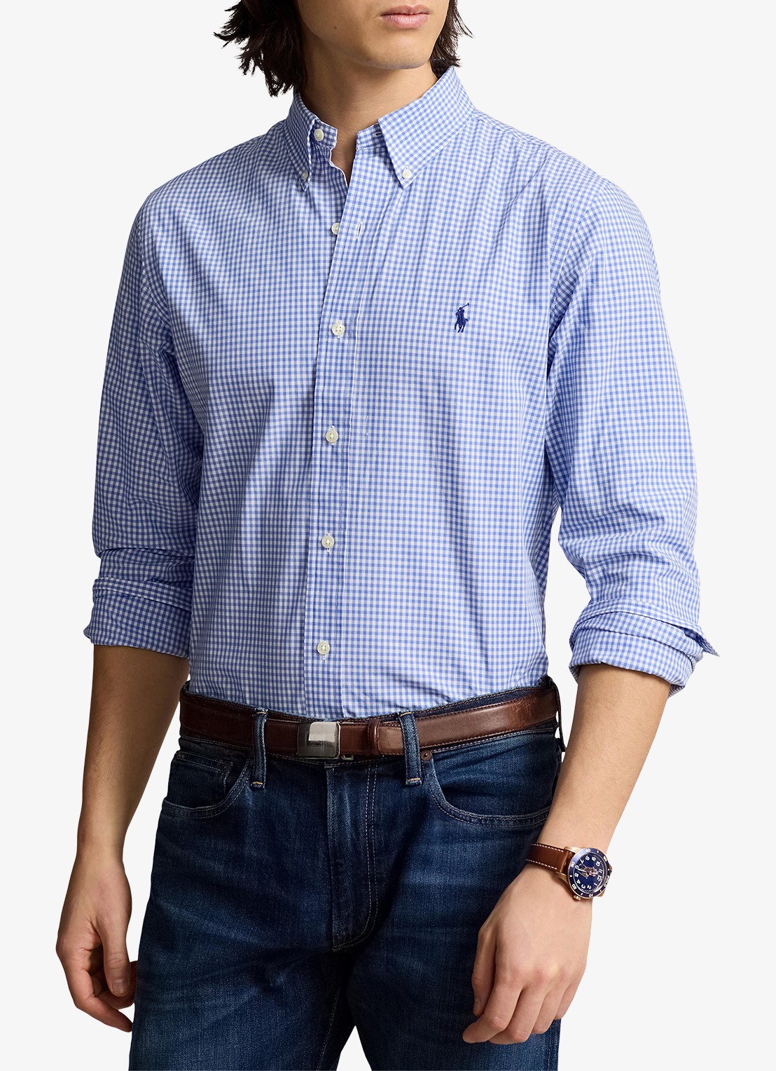 Ralph Lauren Regular fit overhemd met streepprint - detail 4 blue / white check