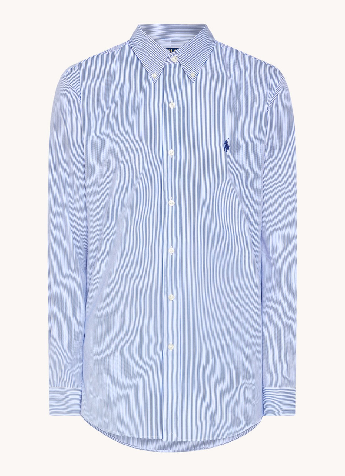 Ralph Lauren Regular fit overhemd met streepprint - voorkant 3 blue / white hairline strip