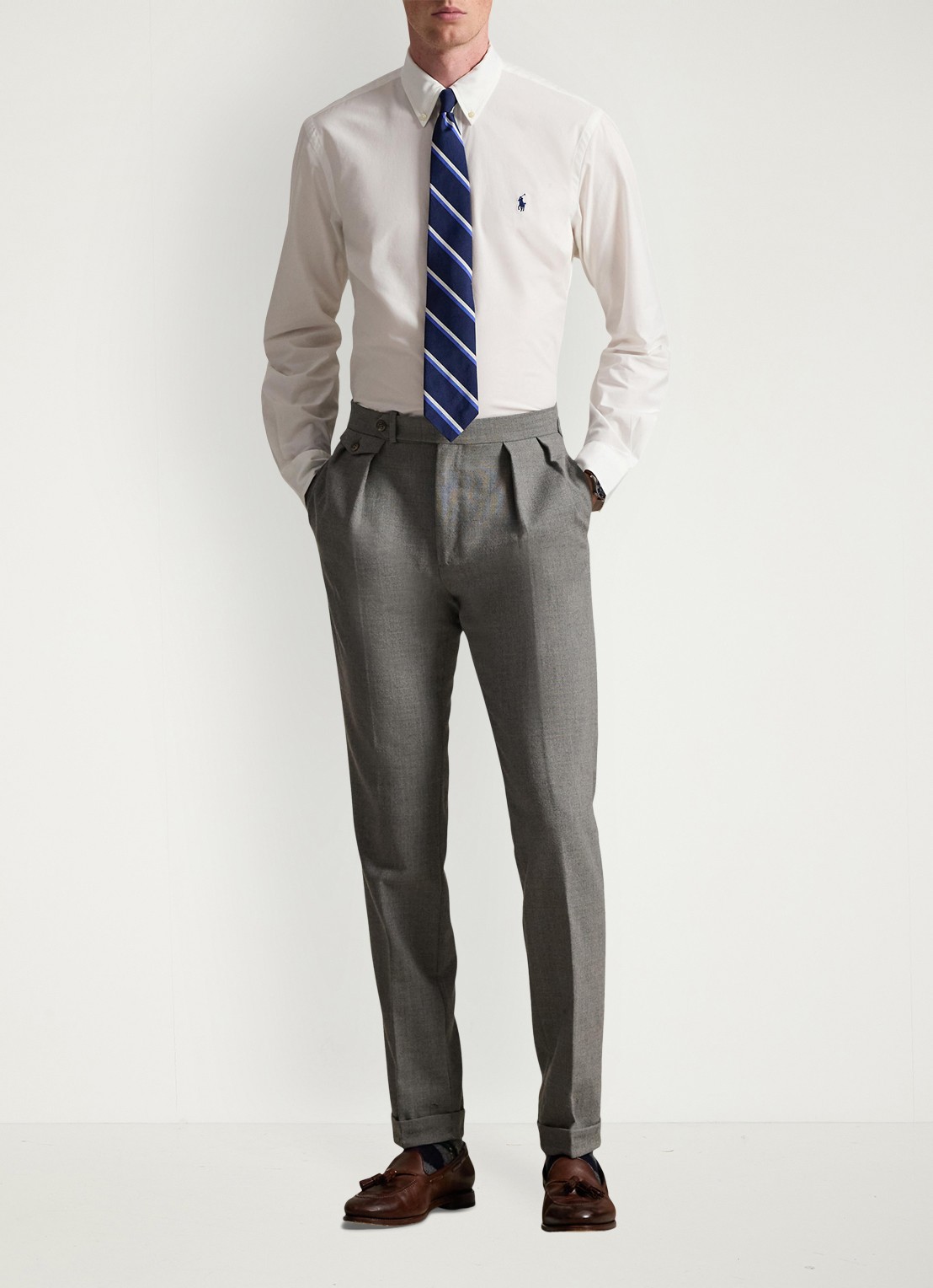 Ralph Lauren Regular fit overhemd met streepprint - voorkant 5 white