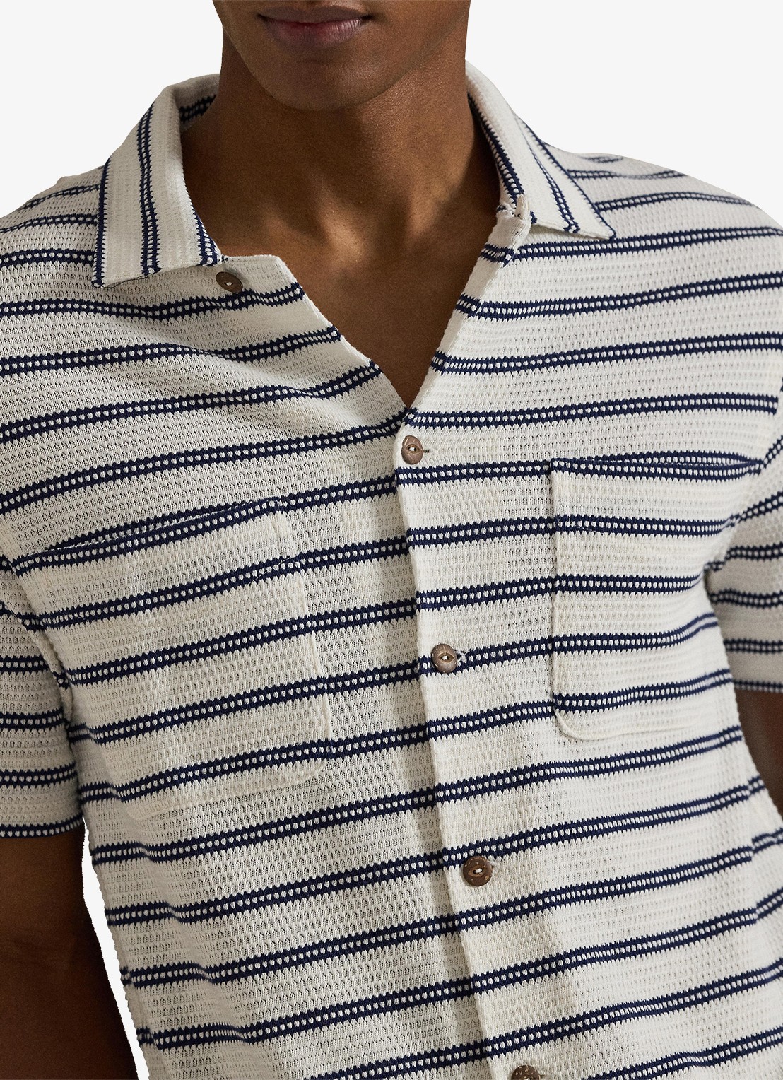 Ralph Lauren Regular fit overhemd met streepprint - detail 5 pale cream/newport navy-zyrs