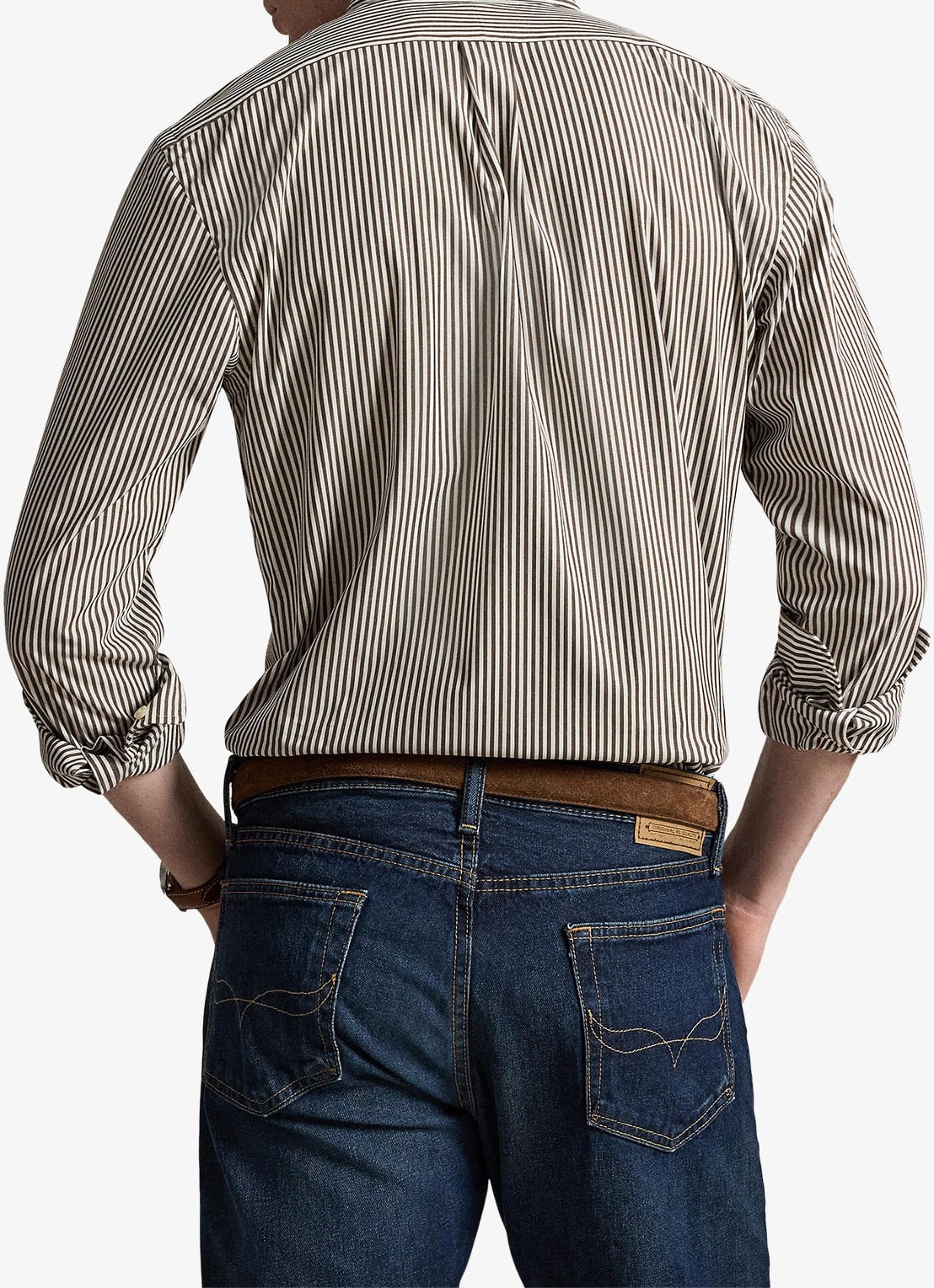 Ralph Lauren Regular fit overhemd met streepprint - achterkant 5 4655ag nutmeg brown