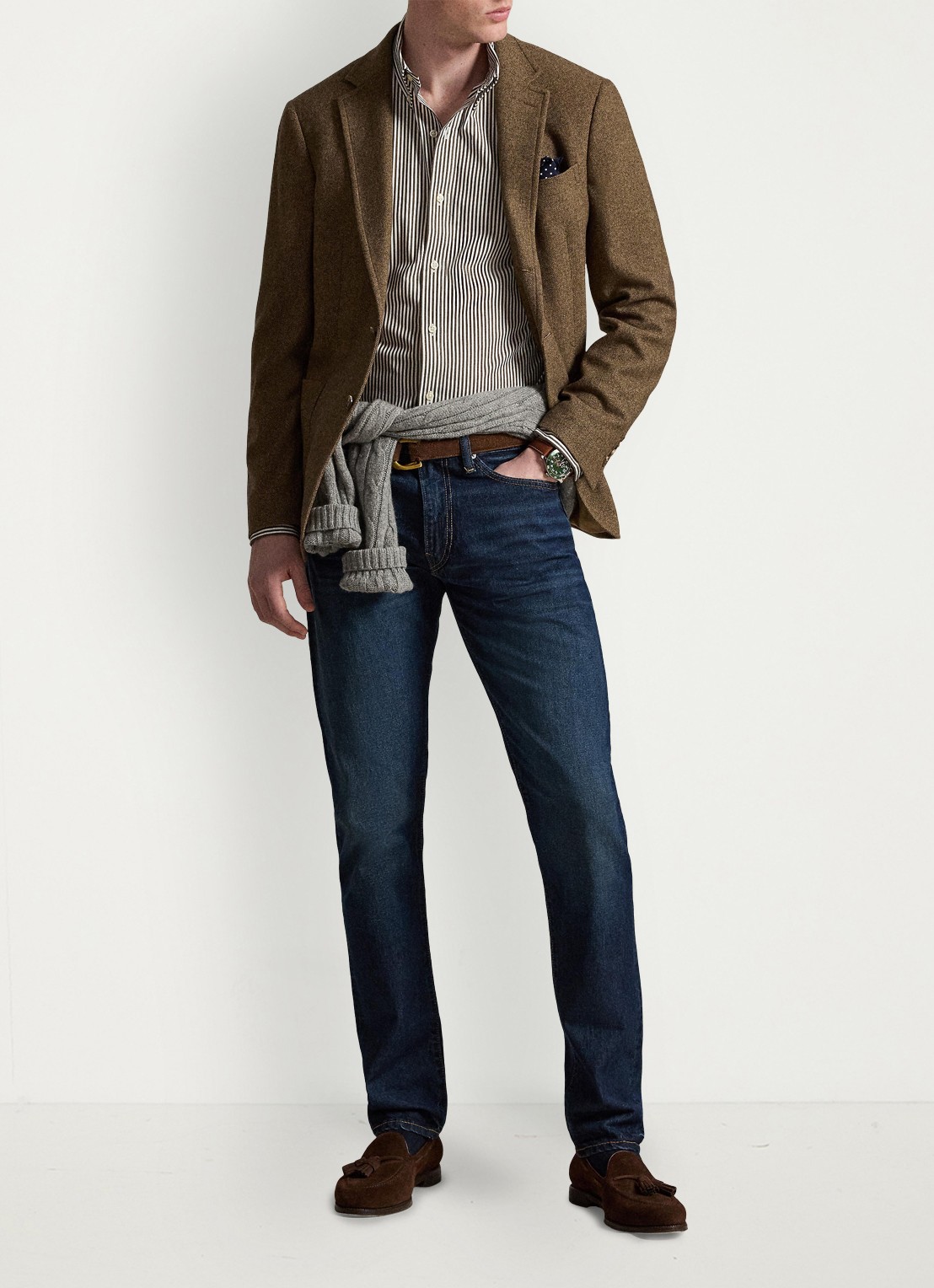 Ralph Lauren Regular fit overhemd met streepprint - detail 3 4655ag nutmeg brown