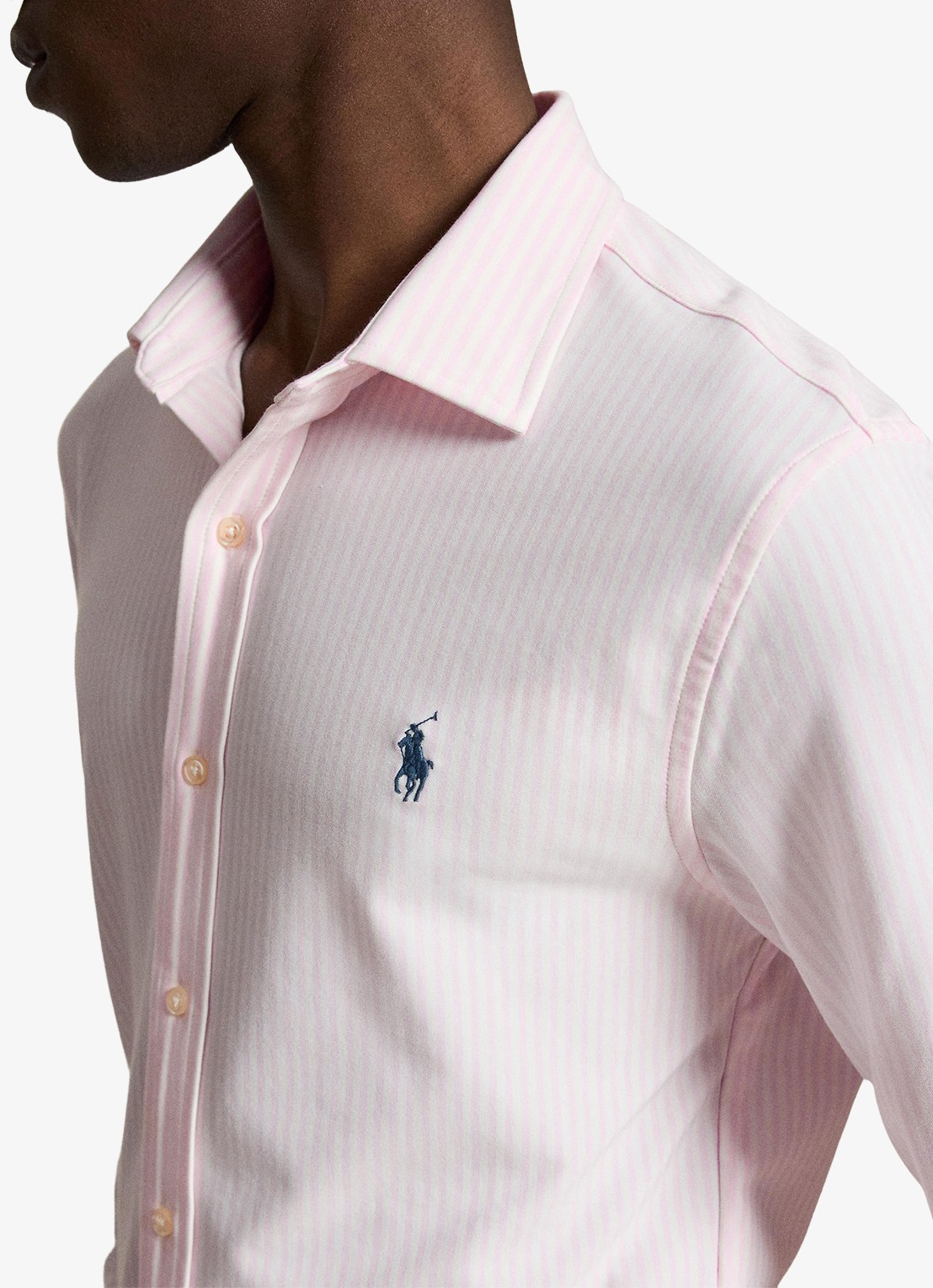 Ralph Lauren Regular fit overhemd met streepprint - detail 4 white/carmel pink / roze