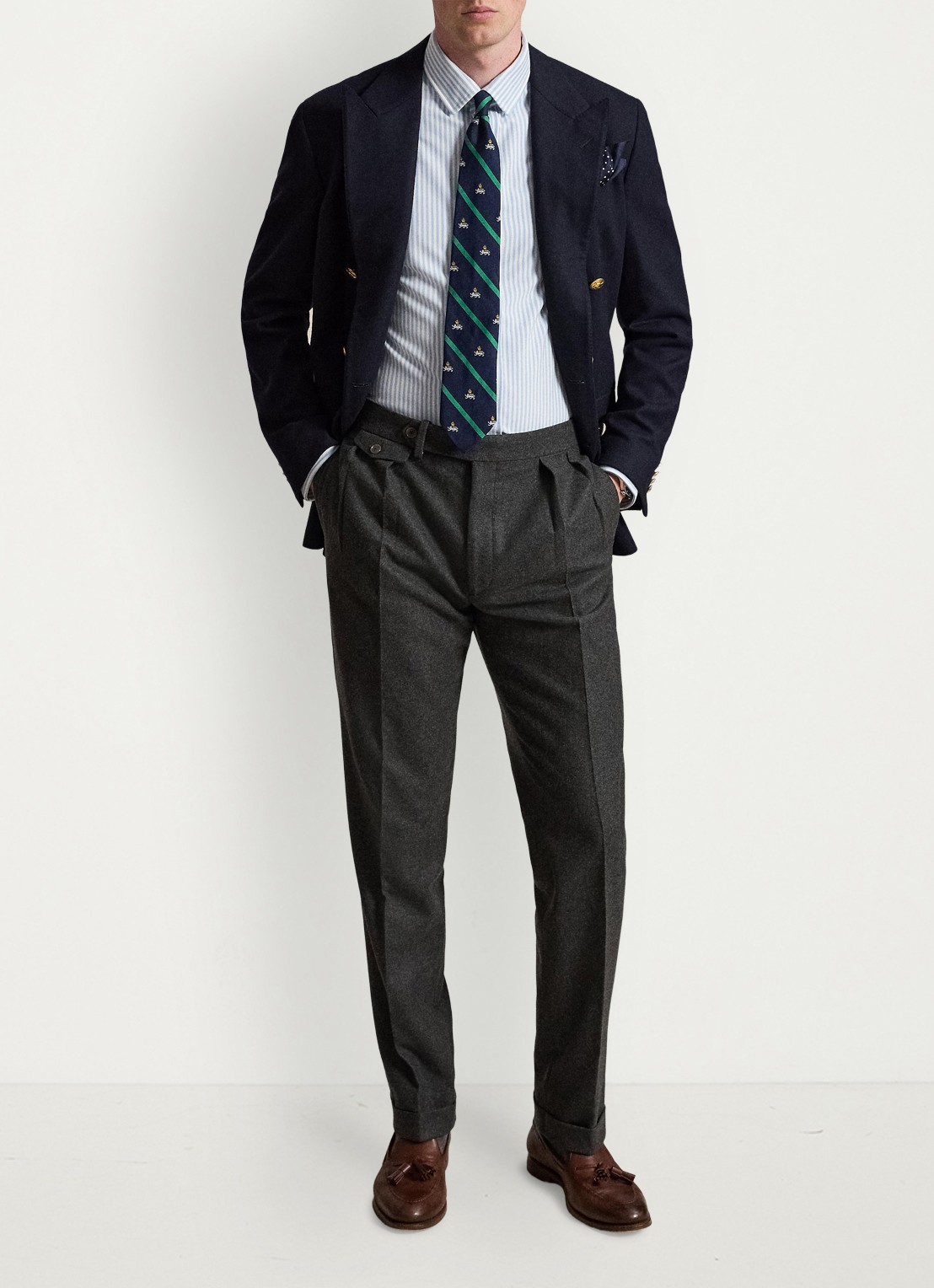 Ralph Lauren Regular fit overhemd met streepprint - detail 2 white/summer blue / lichtblauw