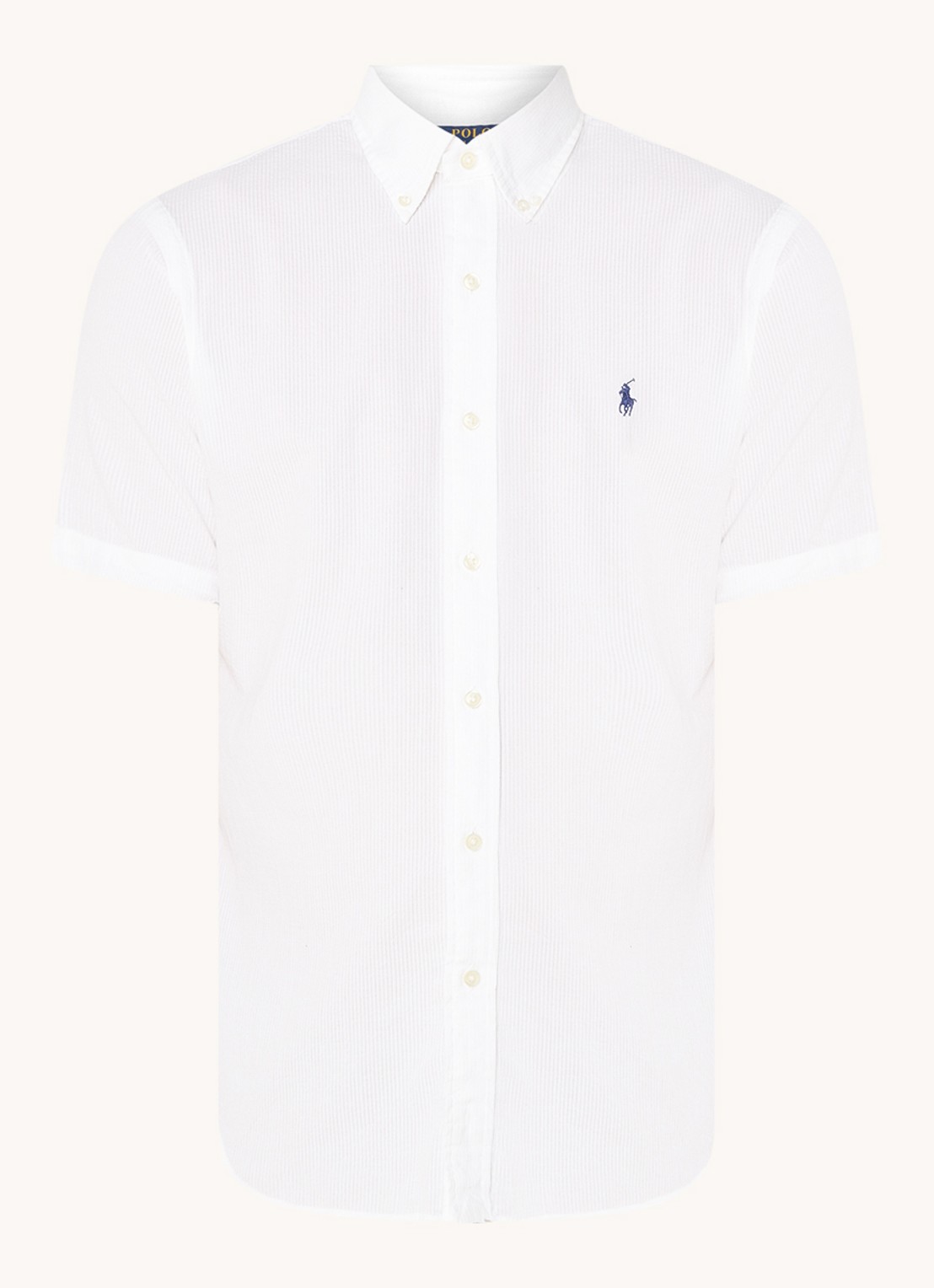 Ralph Lauren Regular fit overhemd met structuur - voorkant 5 wit