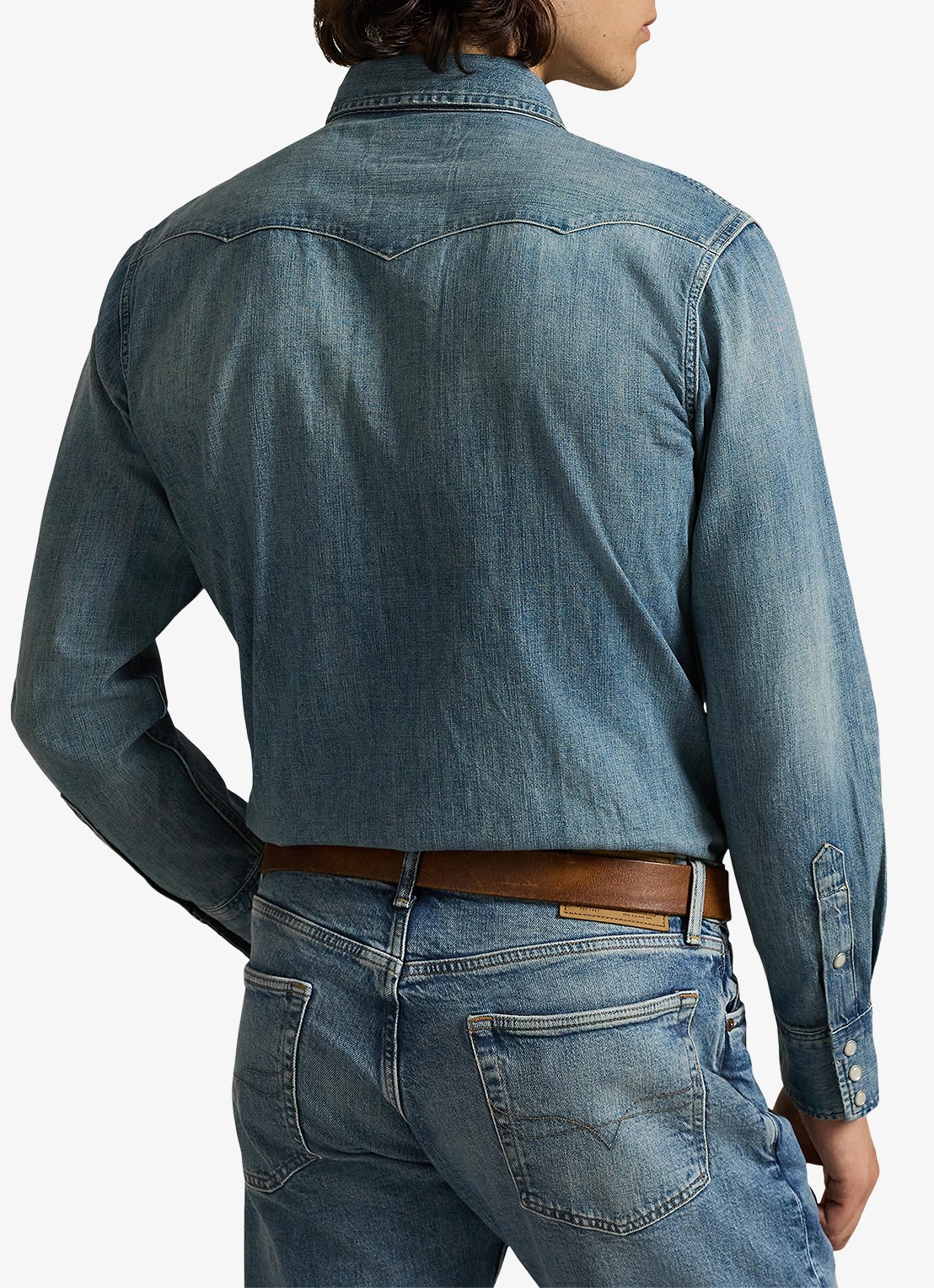 Ralph Lauren Regular fit overhemd van denim met borstzakken - achterkant 5 indigo