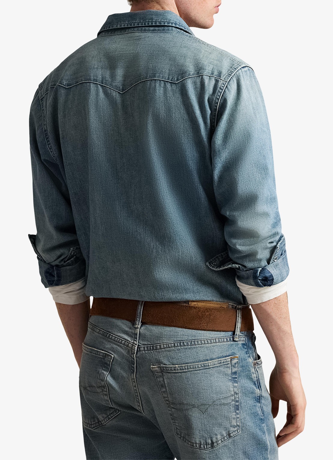 Ralph Lauren Regular fit overhemd van denim met borstzakken - achterkant 6 indigo